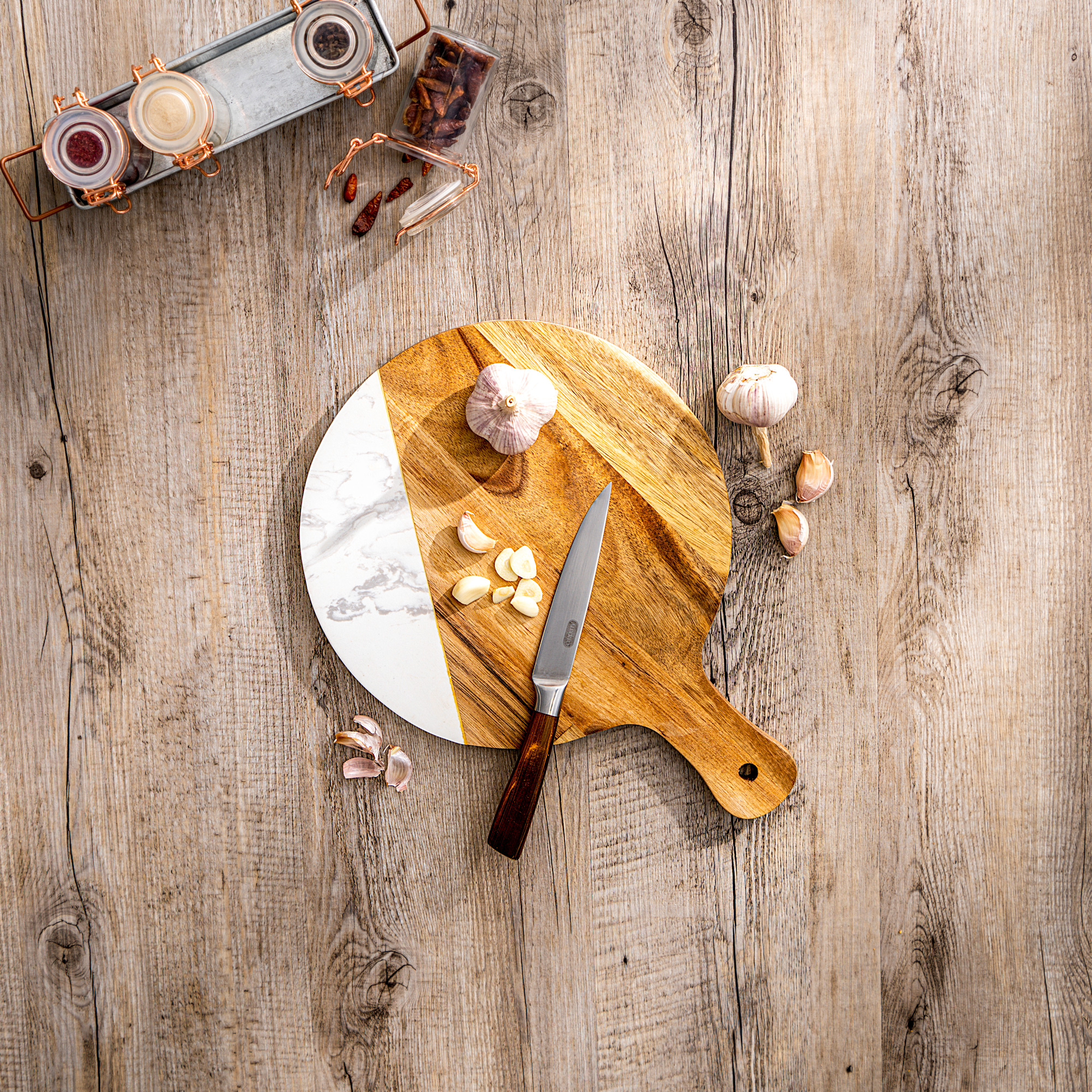 

Wooden With Marble Cutting \ Serving Board
