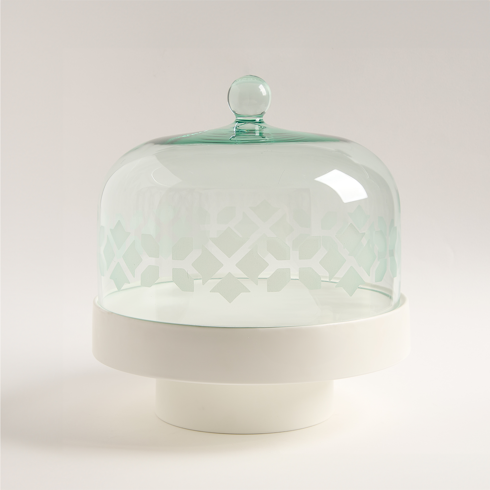 

Safa'a white and green porcelain cake stand cake stand 77.5*39.5*32.5 cm