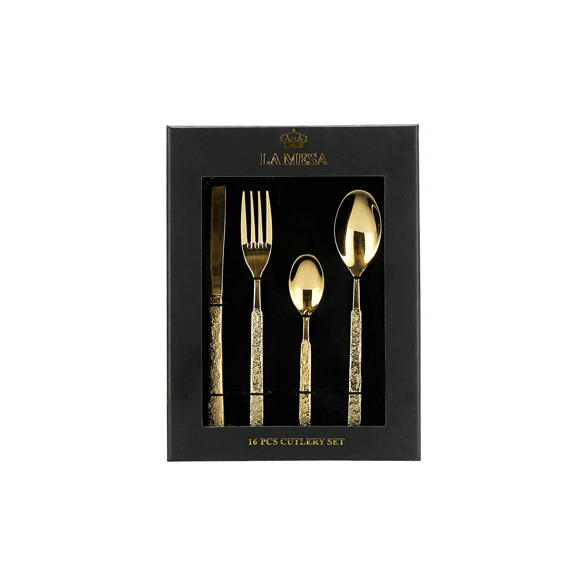 

La Mesa 16 Piece Cutlery Set Shiny Gold