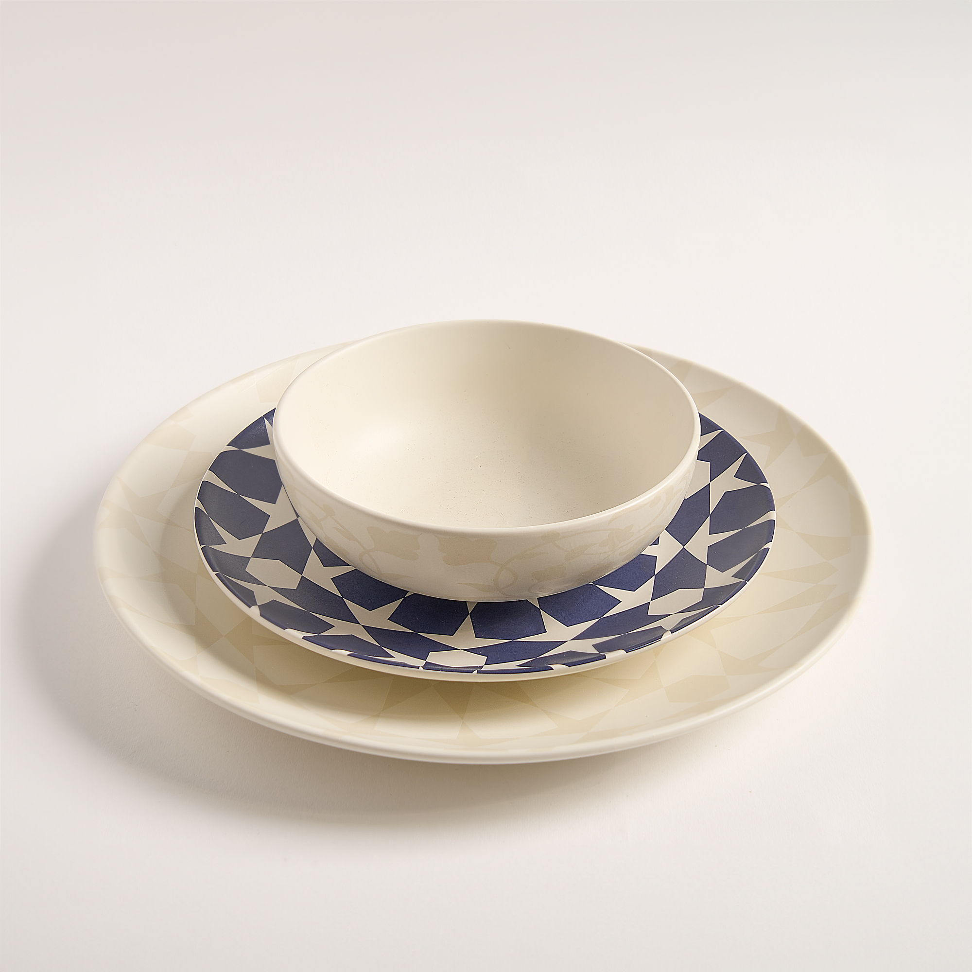

Bahja blue porcelain 18 Pcs dinner set