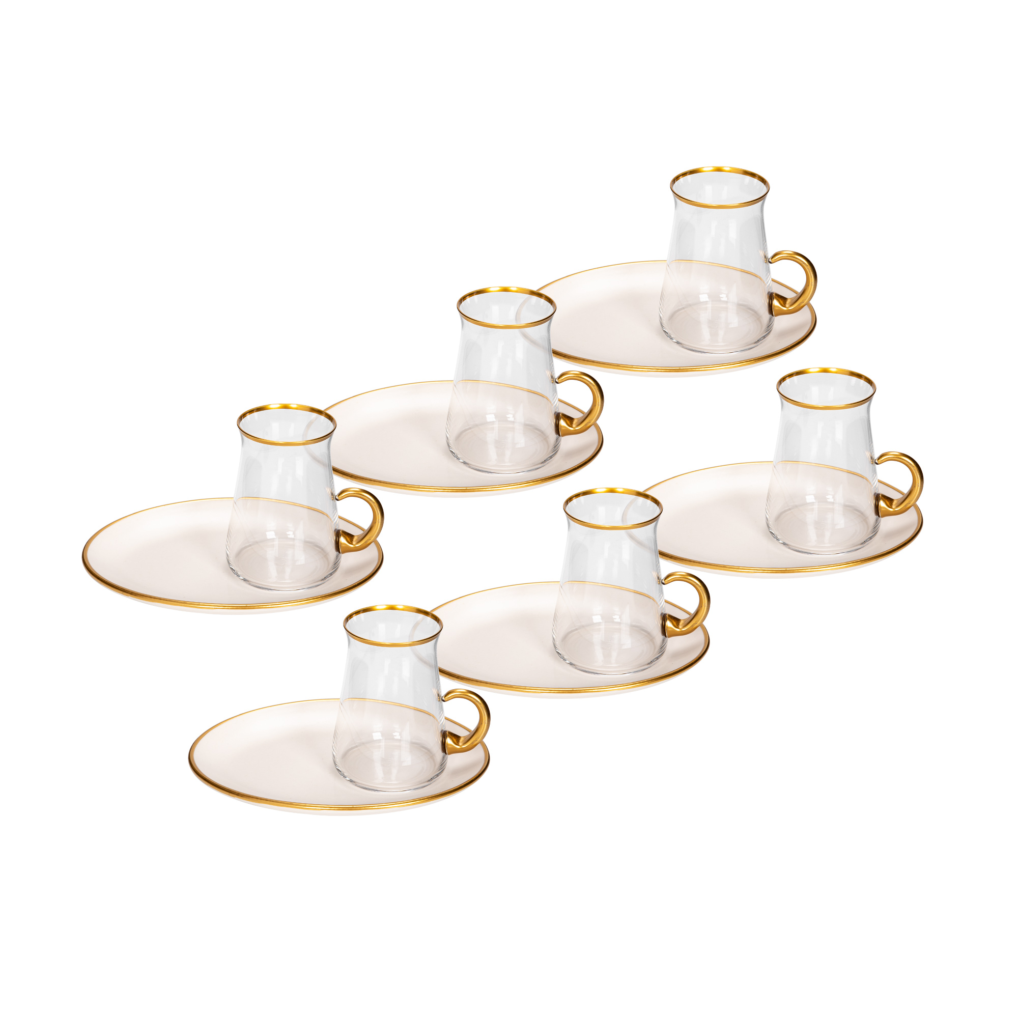 

12 Pieces Tea Set Beyaz White