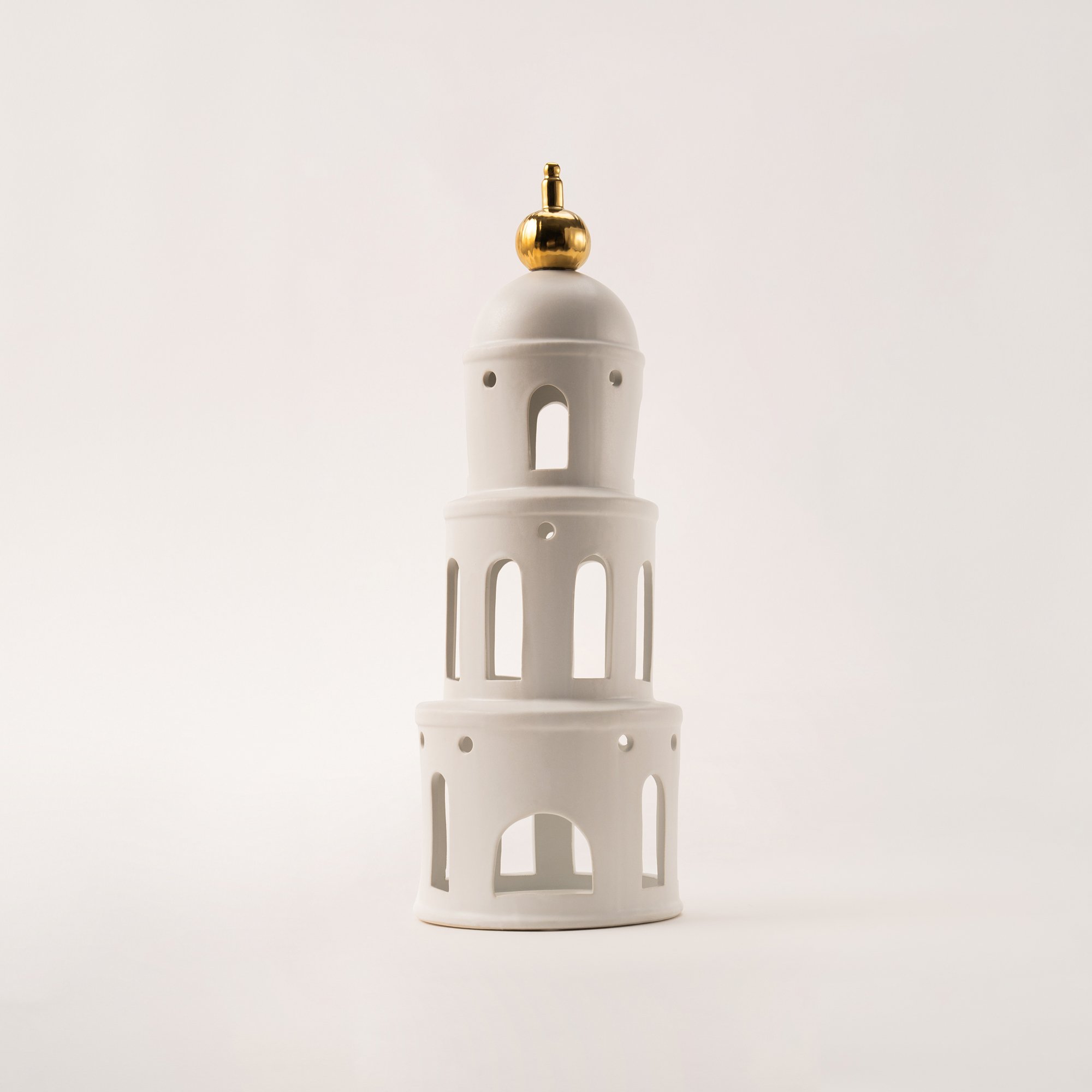 

Homez white ceramic candle holder 14.8*14.8*40.5 cm