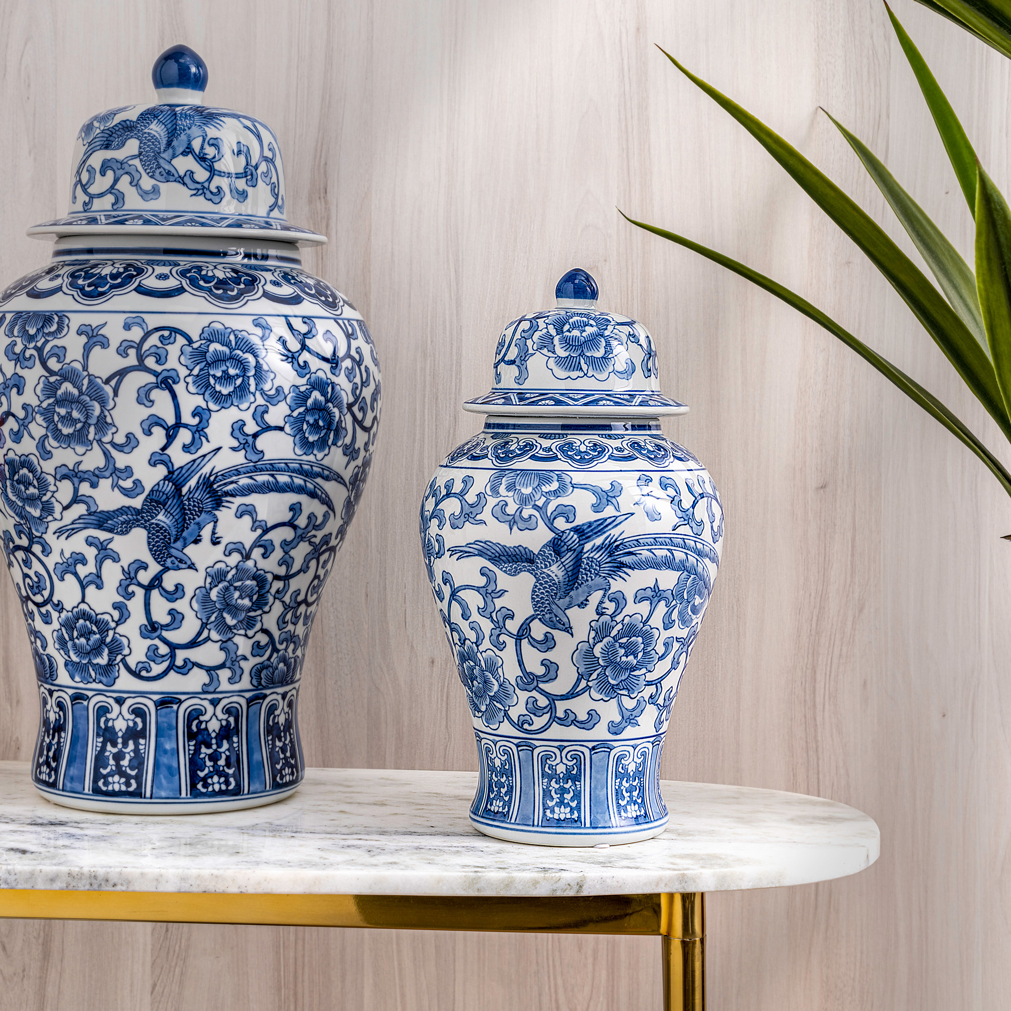 

Deco Jar Blue And White 20 *20* 35 cm