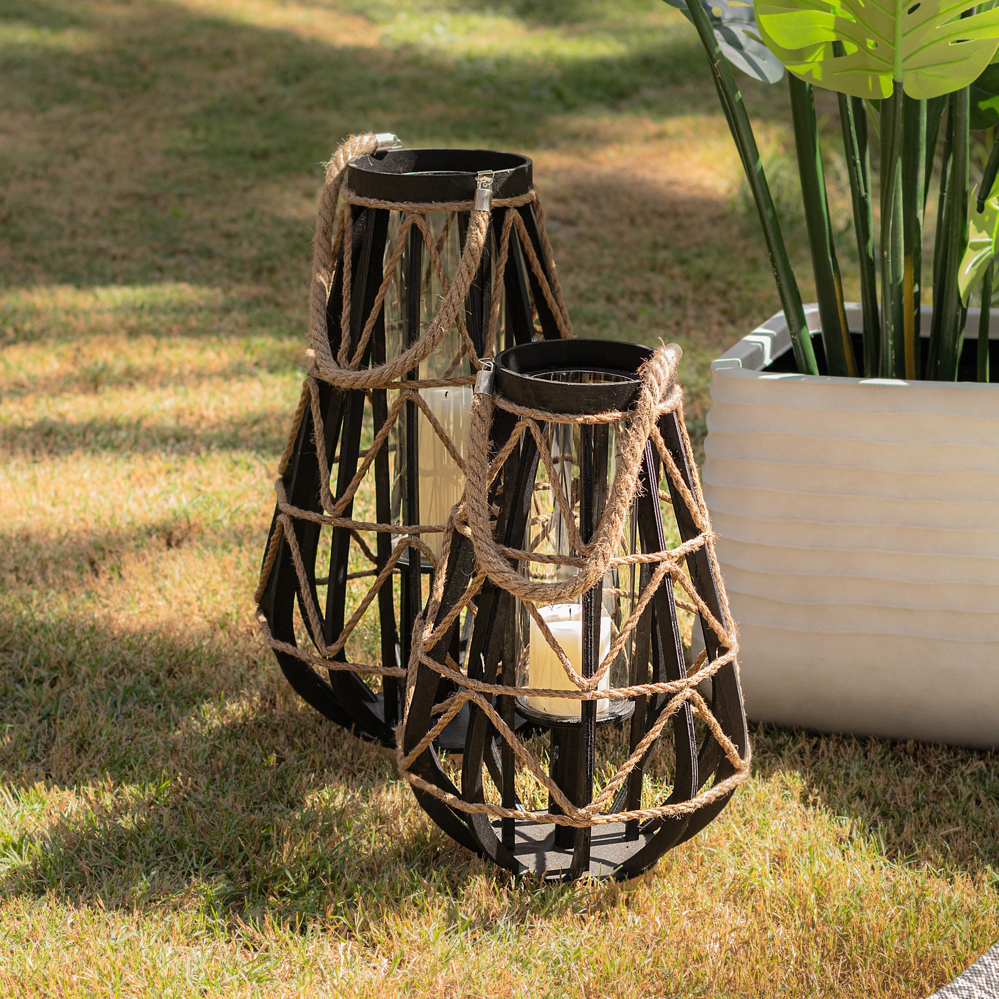 

Lantern Bamboo Black Dia 36.5 *Ht: 56 Cm