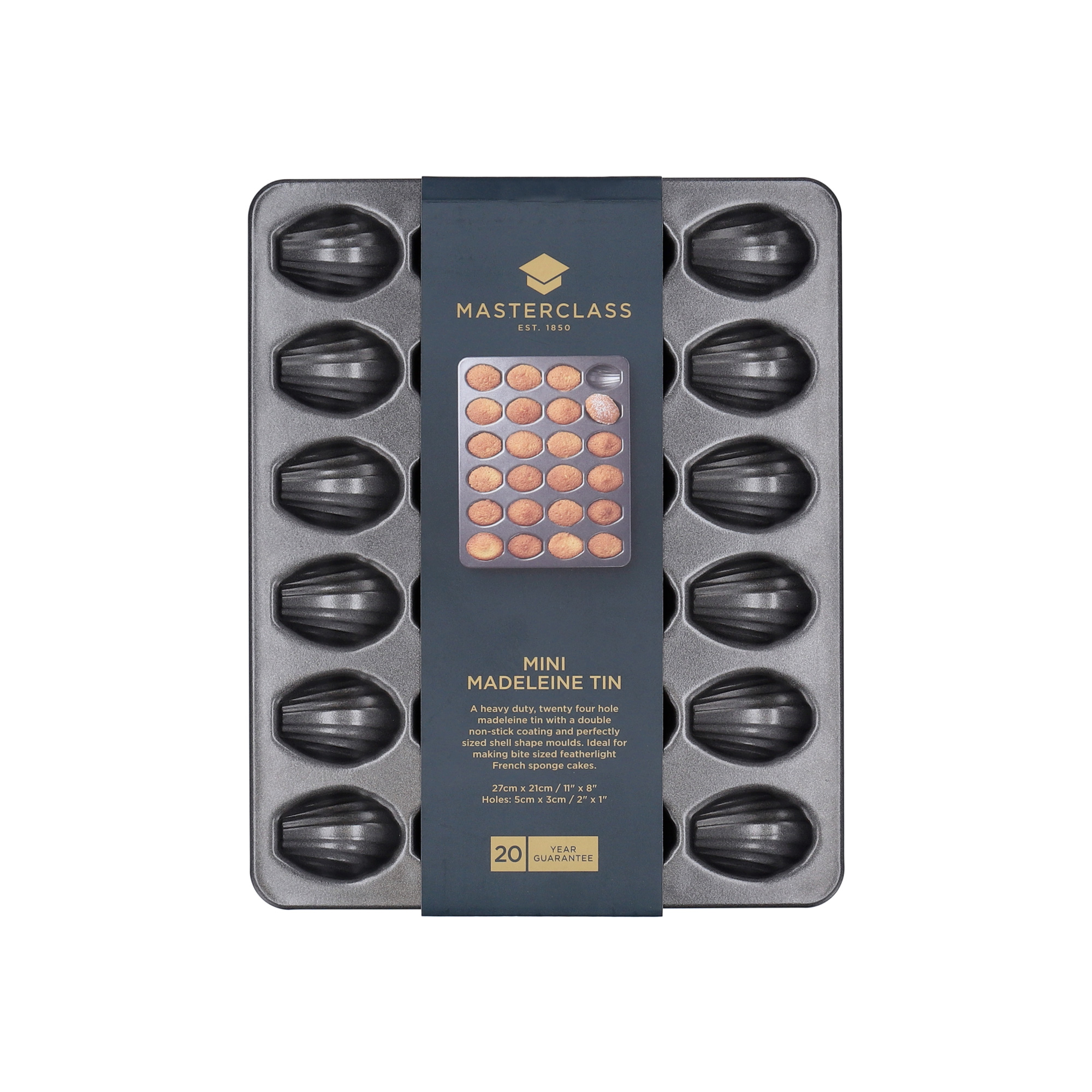 

Masterclass non stick medeleine mold 27*21cm