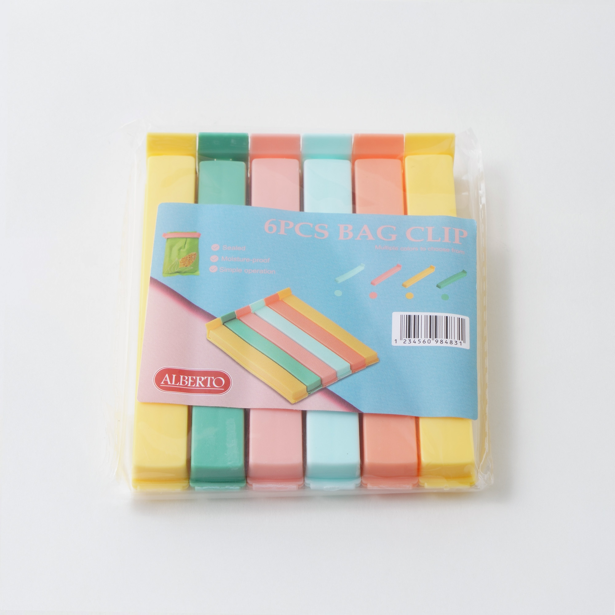 Alberto 6pcs bag clip set, 11*1.3*1.6cm