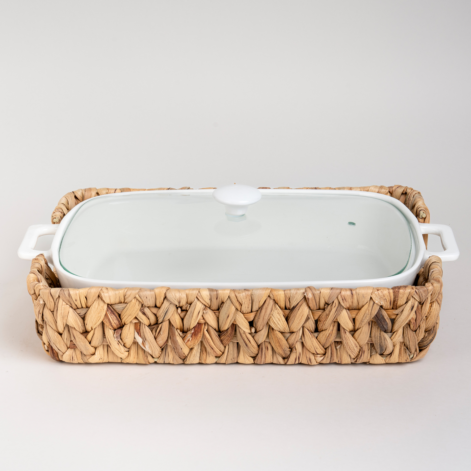 

Rectangle Casserole 17" With Lid And Sea