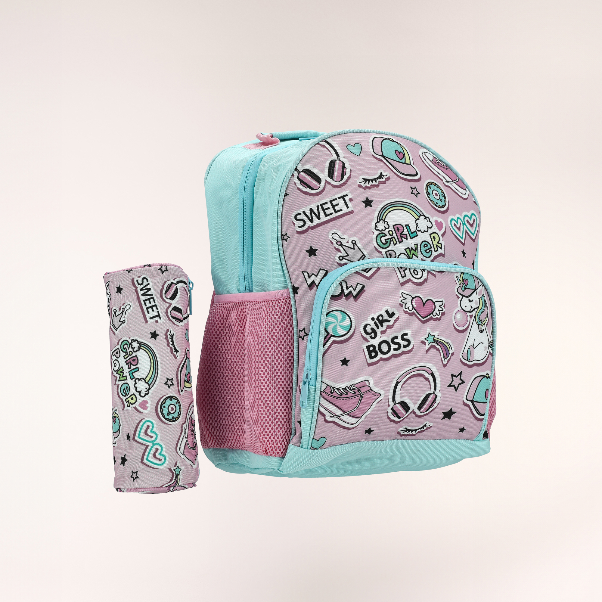 

Small backpack with pencil case ,12 inches , Sweet