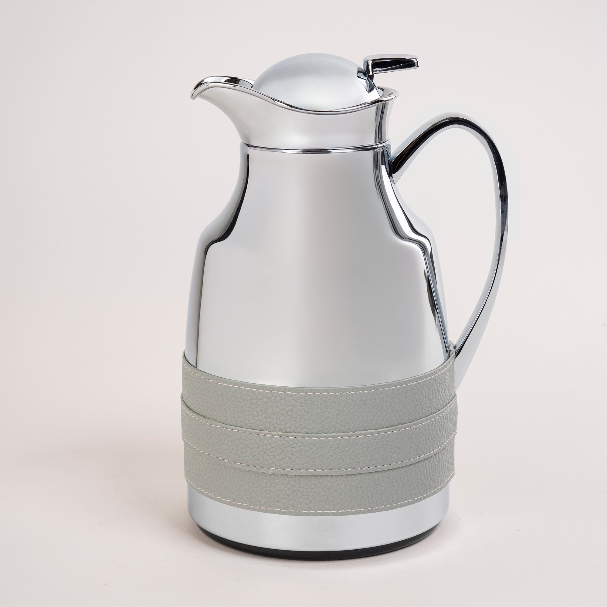 

Dallaty steel vacuum flask leather grey 1L