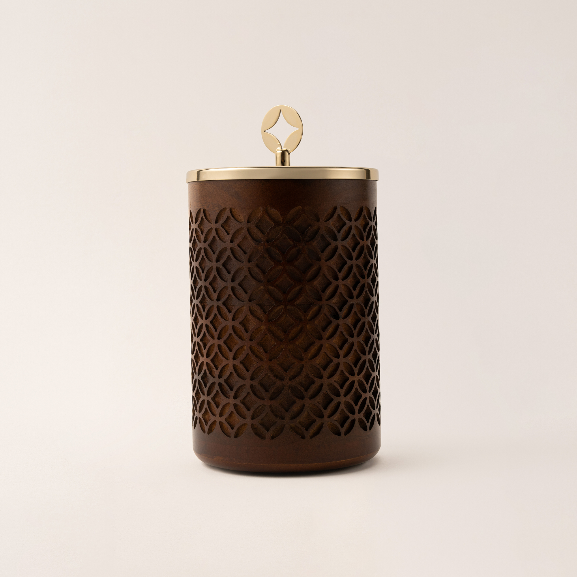 

La Mesa large wooden container in gold 12*12*23 Cm