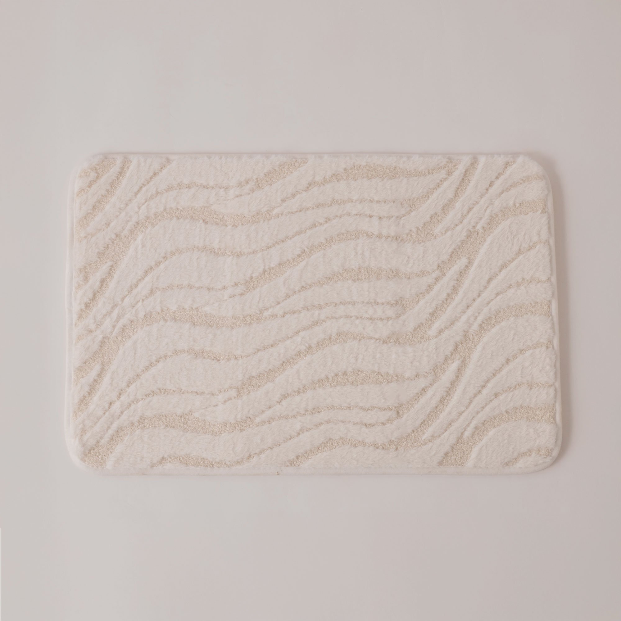 كوتاج دعاسة حمام من الفرو الصناعي، أبيض 40*60 سم