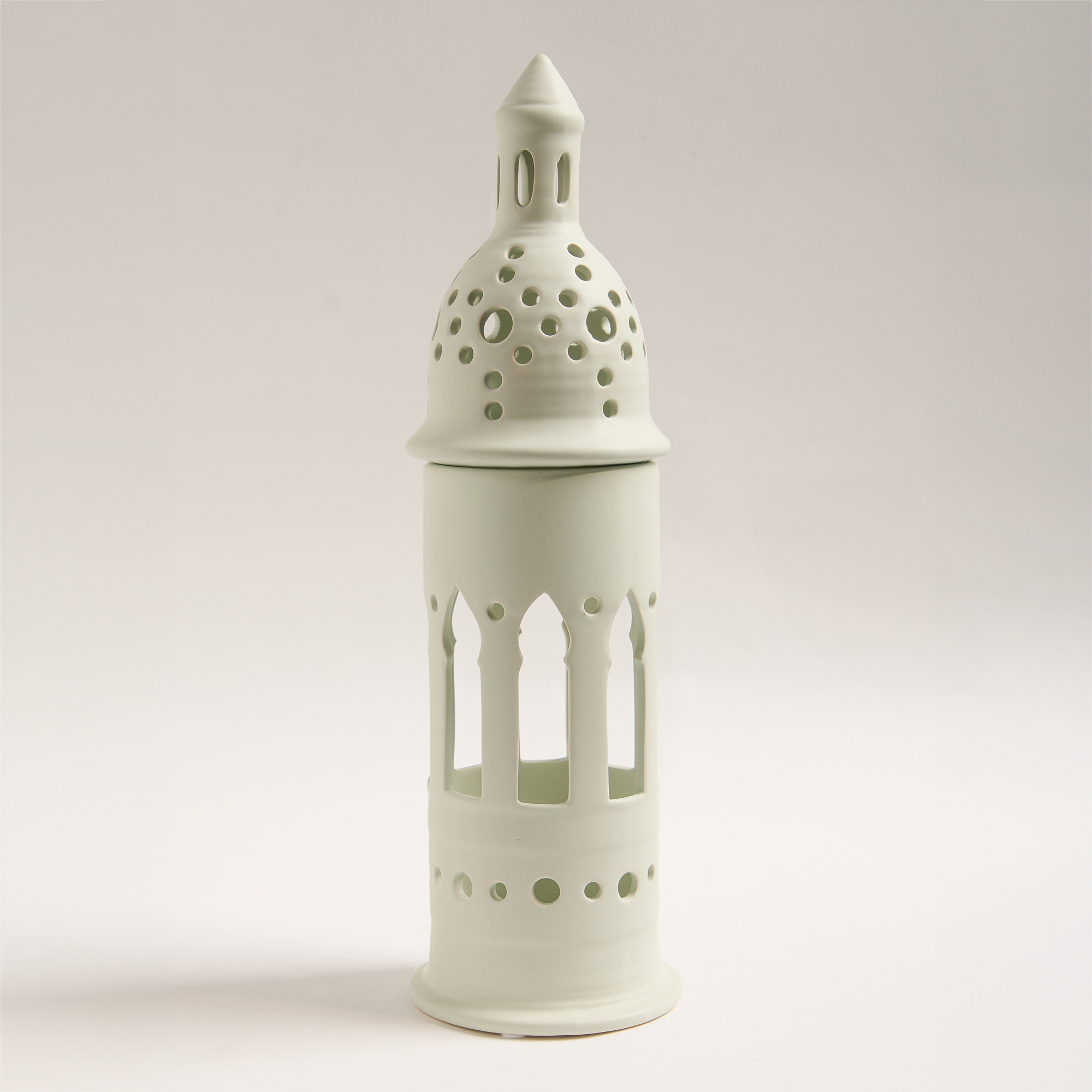 

Homez off white ceramic candle holder 13.5*13.5*35.2 cm