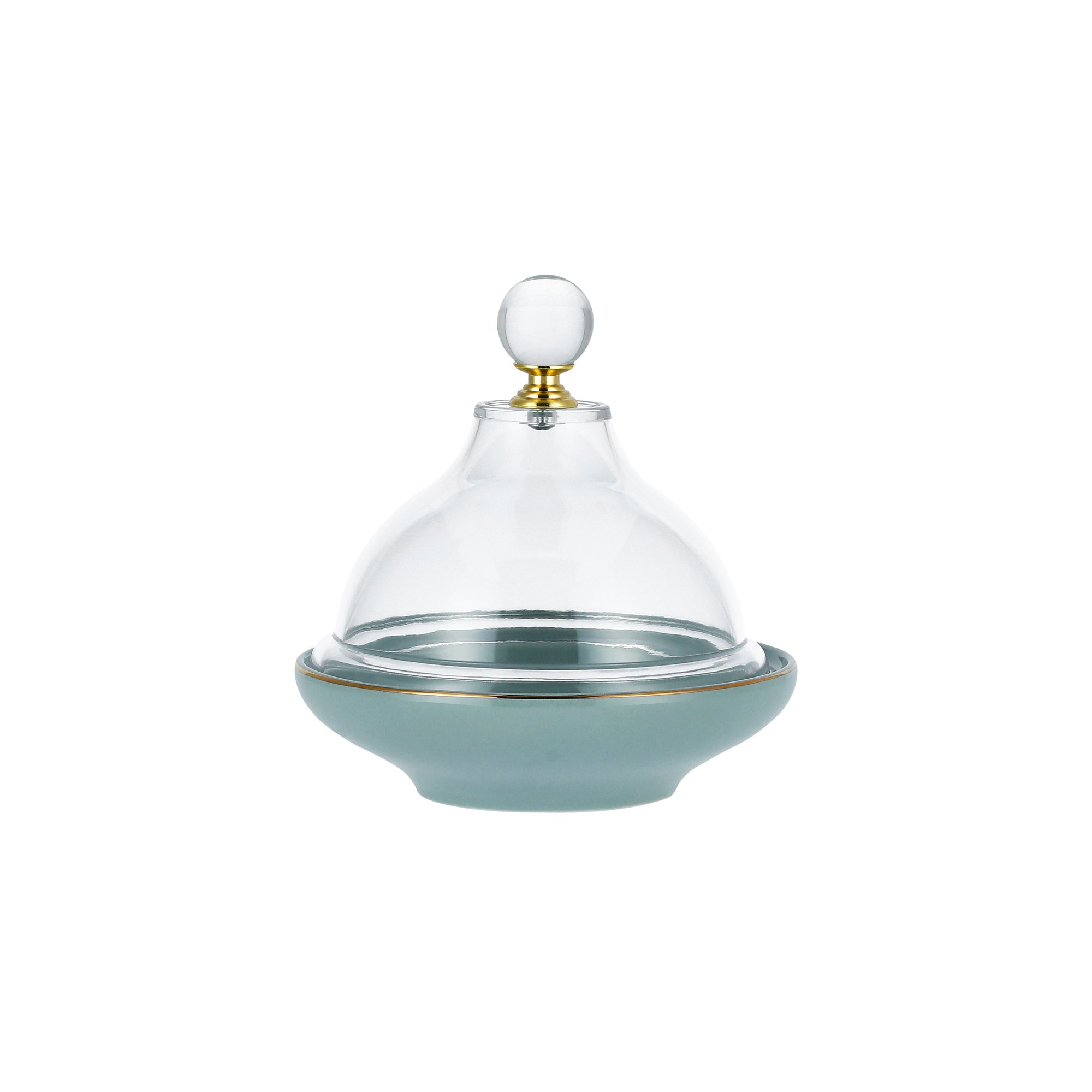 

Dallaty blue porcelain date bowl with lid 13*13*12 cm