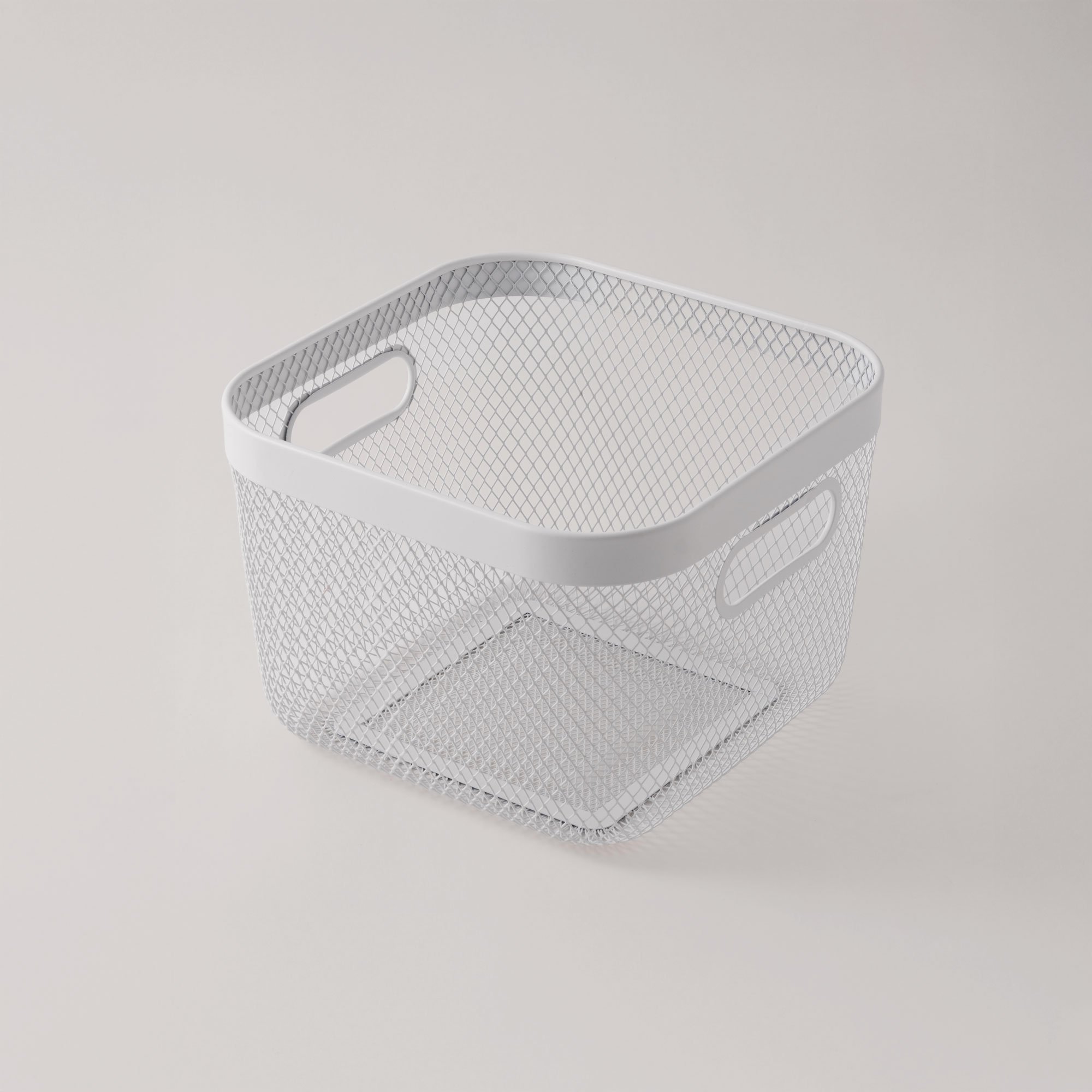 البرتو سلة فواكه معدنية، أبيض 42*32*16.7 سم