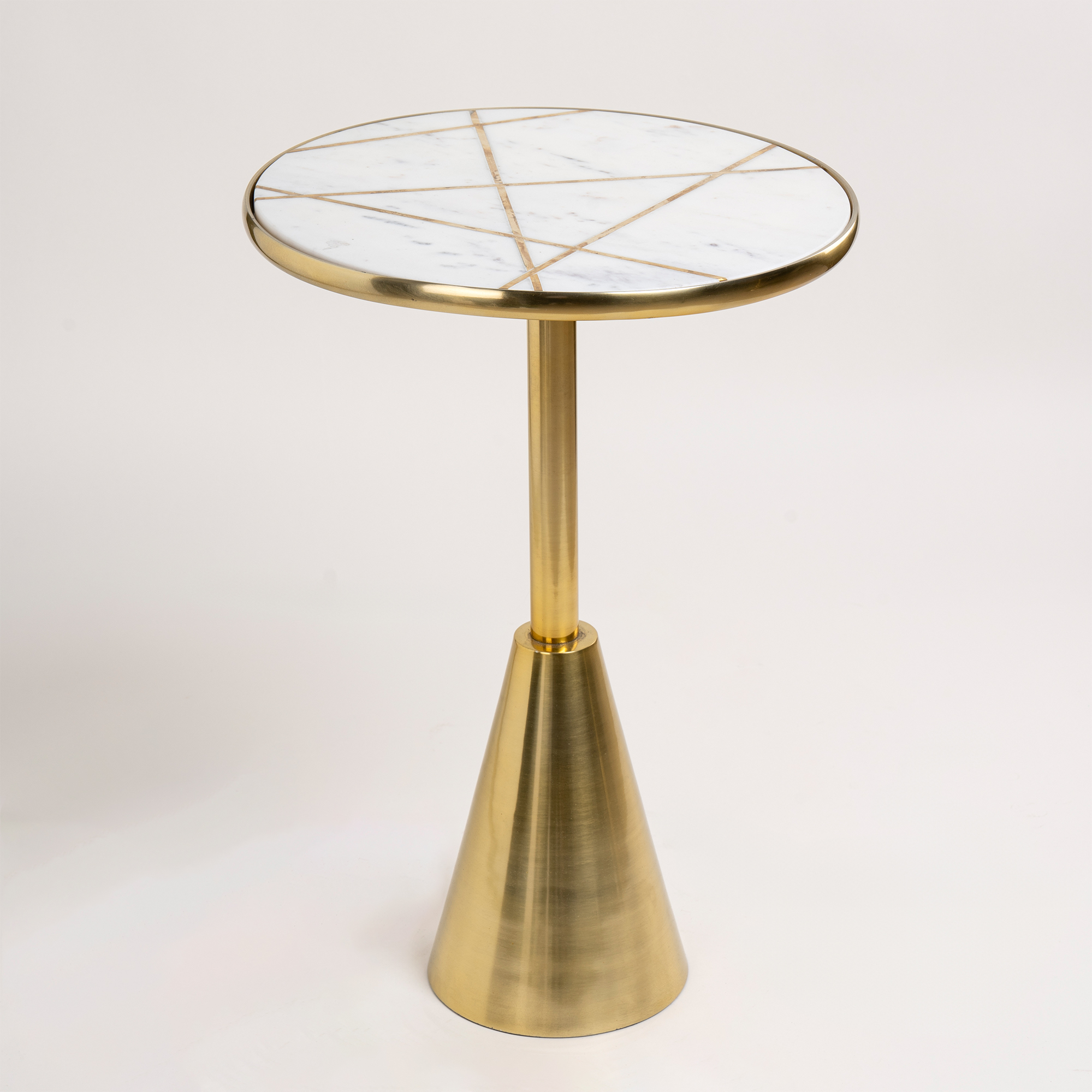

Side Table Aluminum And Marble Dia 39* Ht:55 Cm