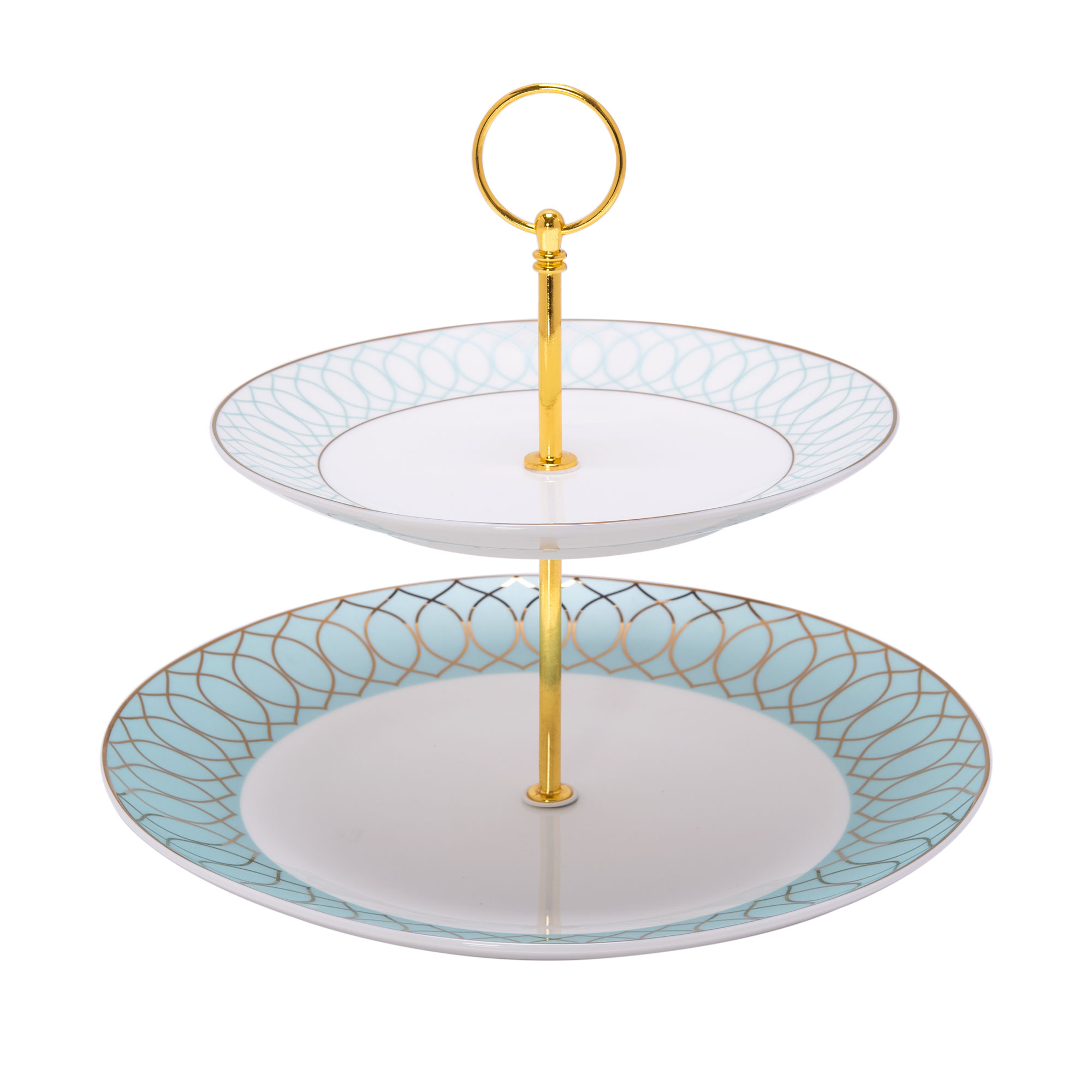 

2 Tier Dessert Serving Gold With Fairouz