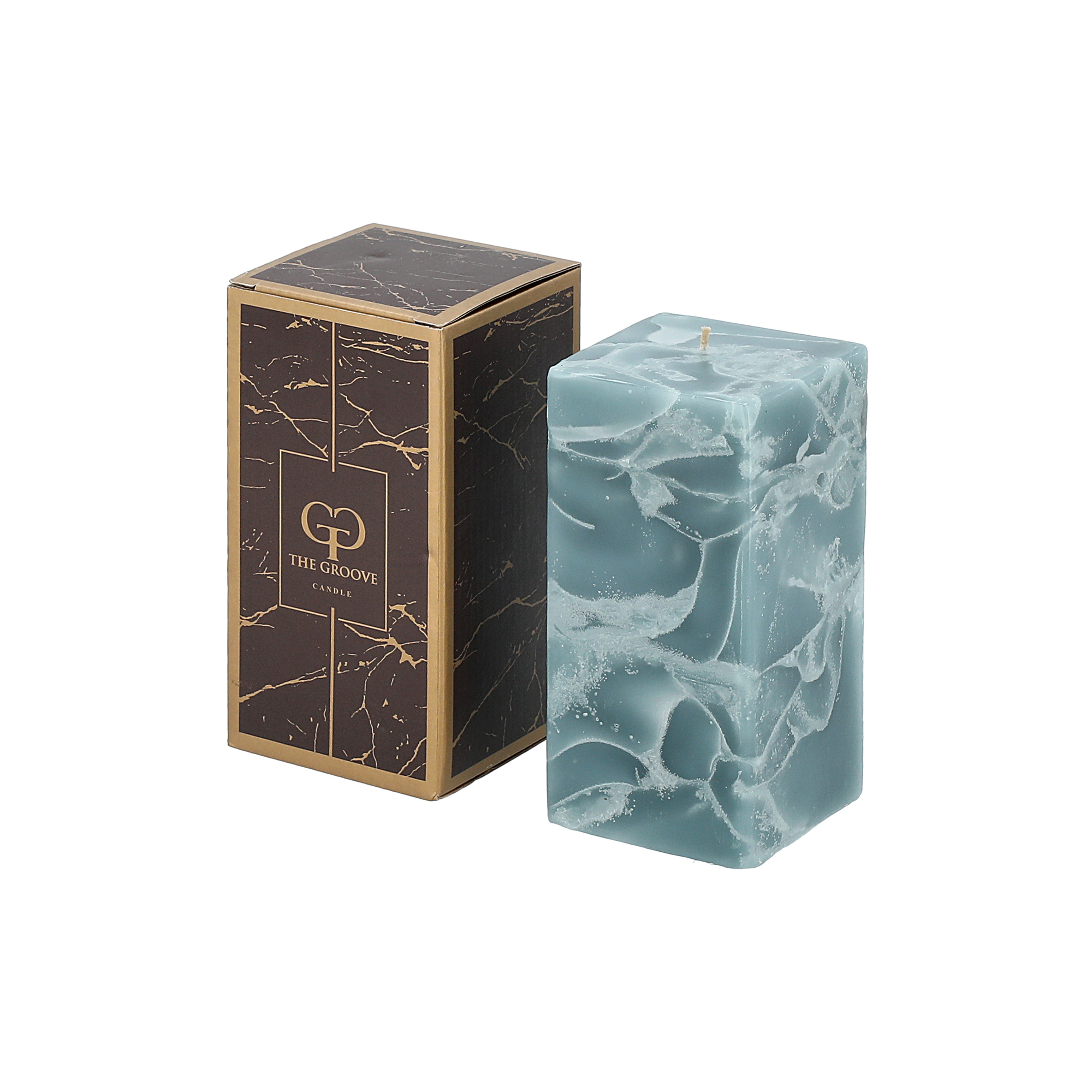 

Marble Square Candle 8*8*15 cm Light Green