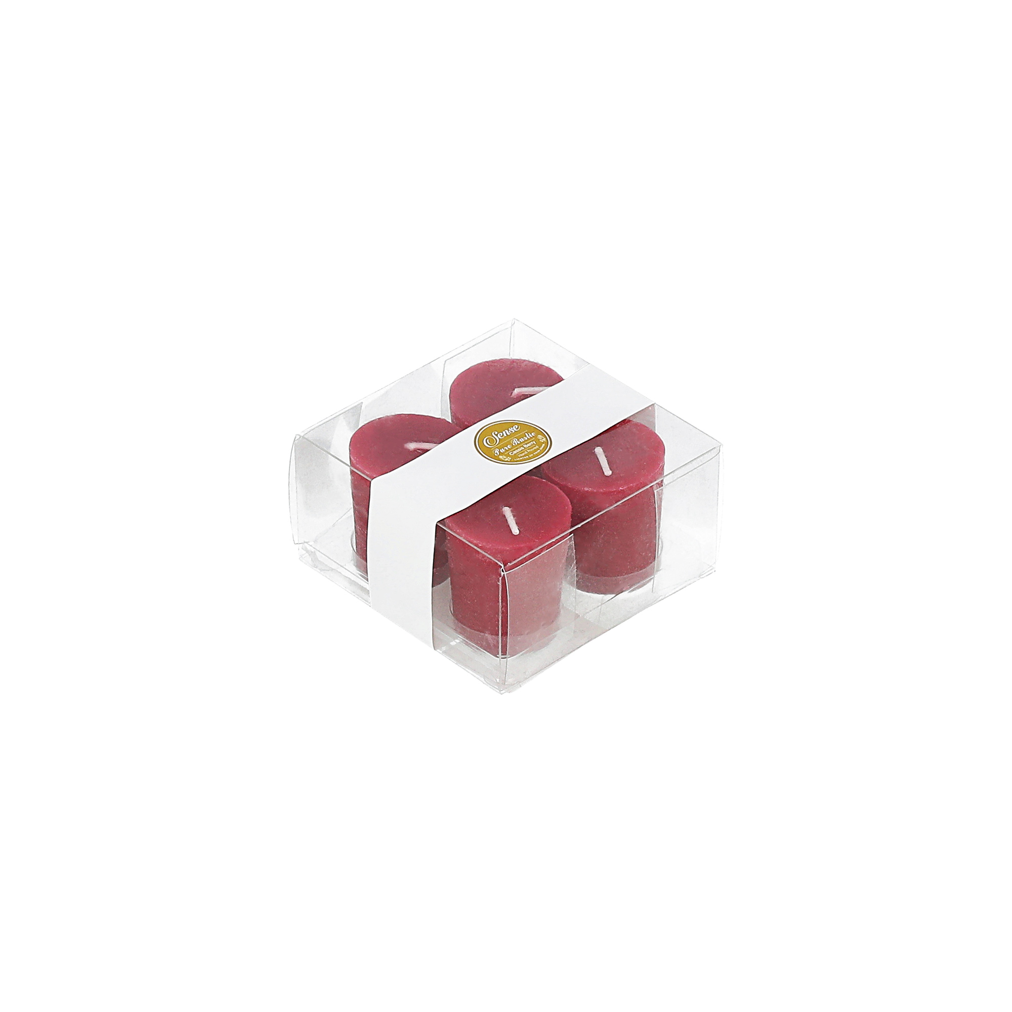 

4 Pcs Votive Candle Scented Burgundy