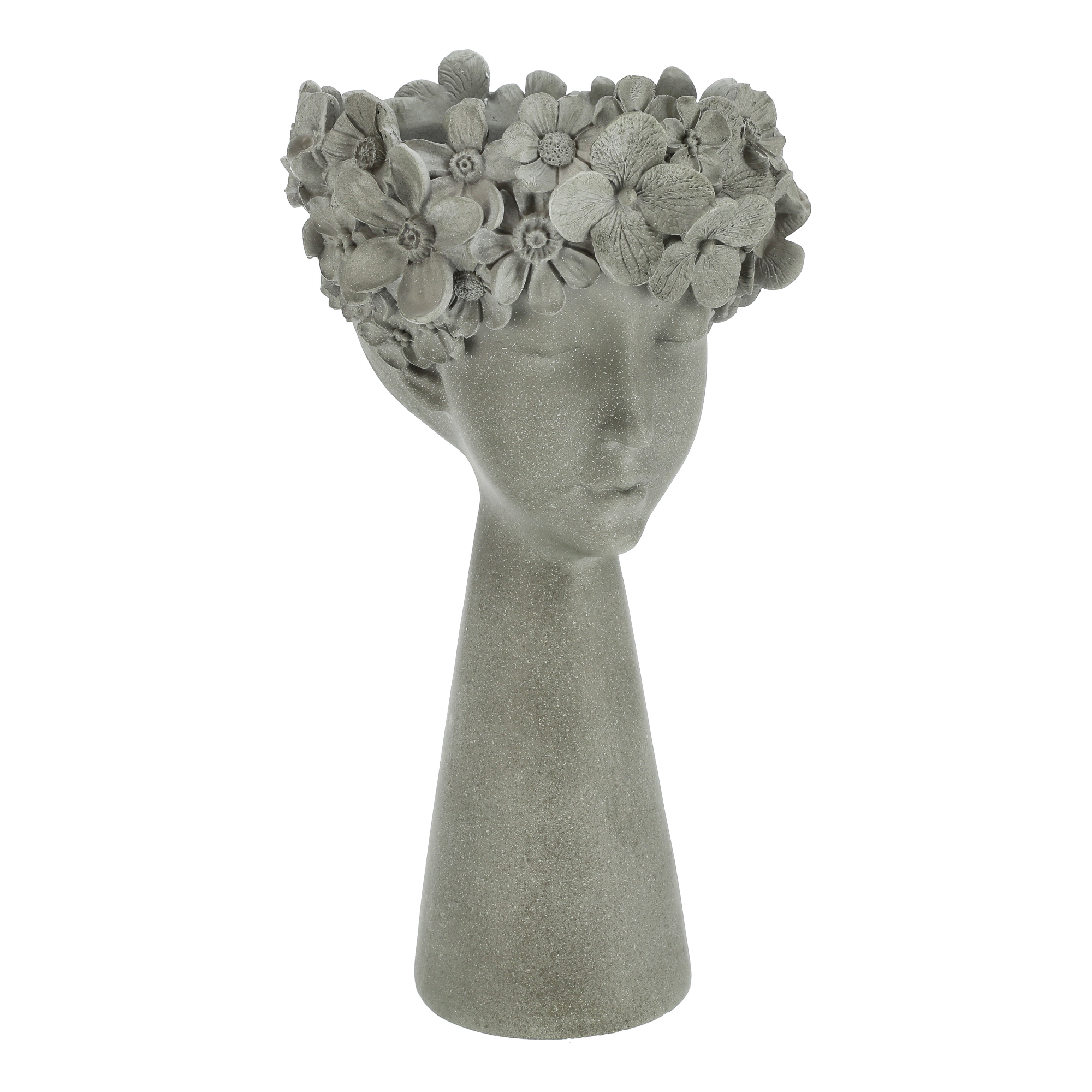 

Grey resin decorative flower pot 23*23*40.8 cm