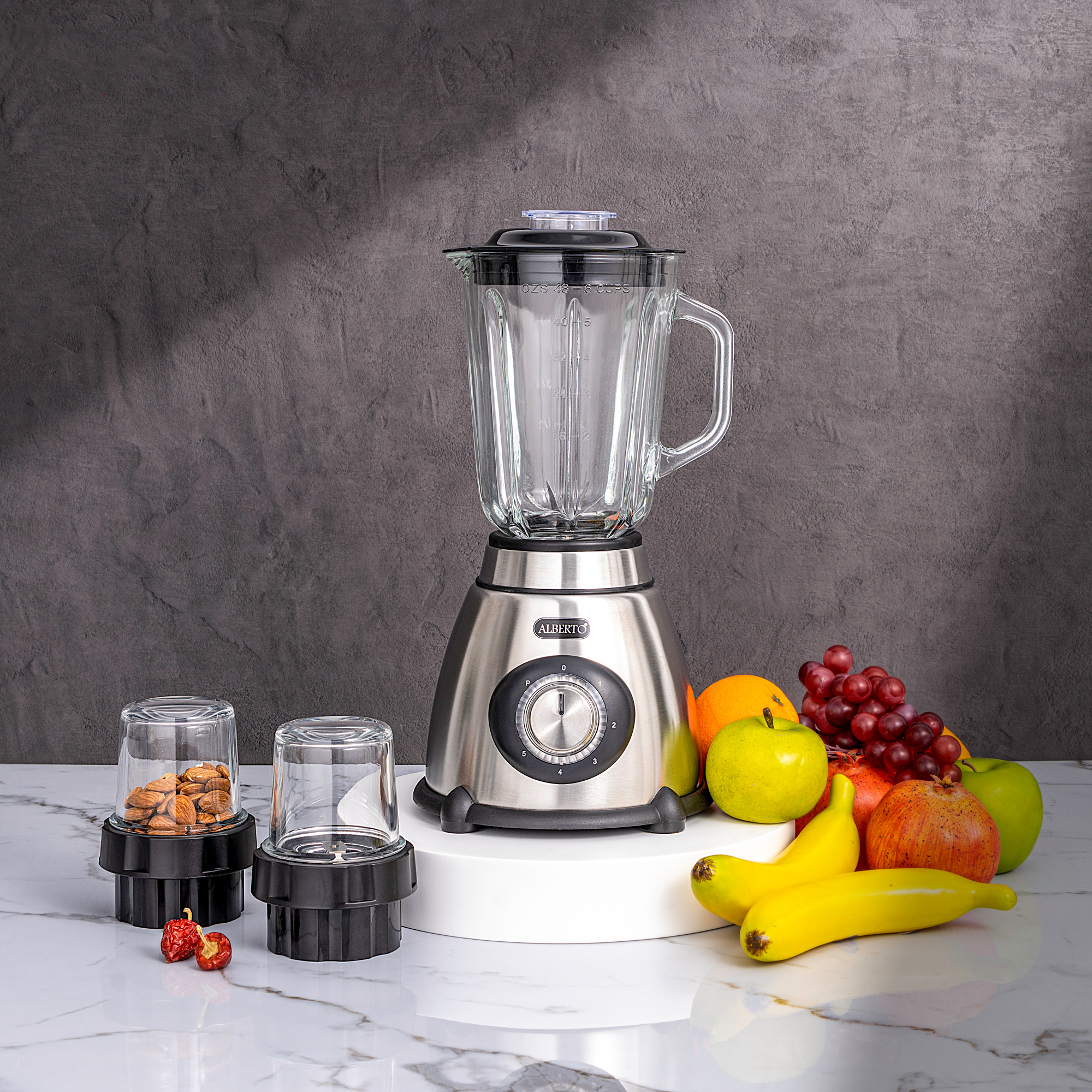 

Alberto 3 in 1 glass 600W 1.5L blender