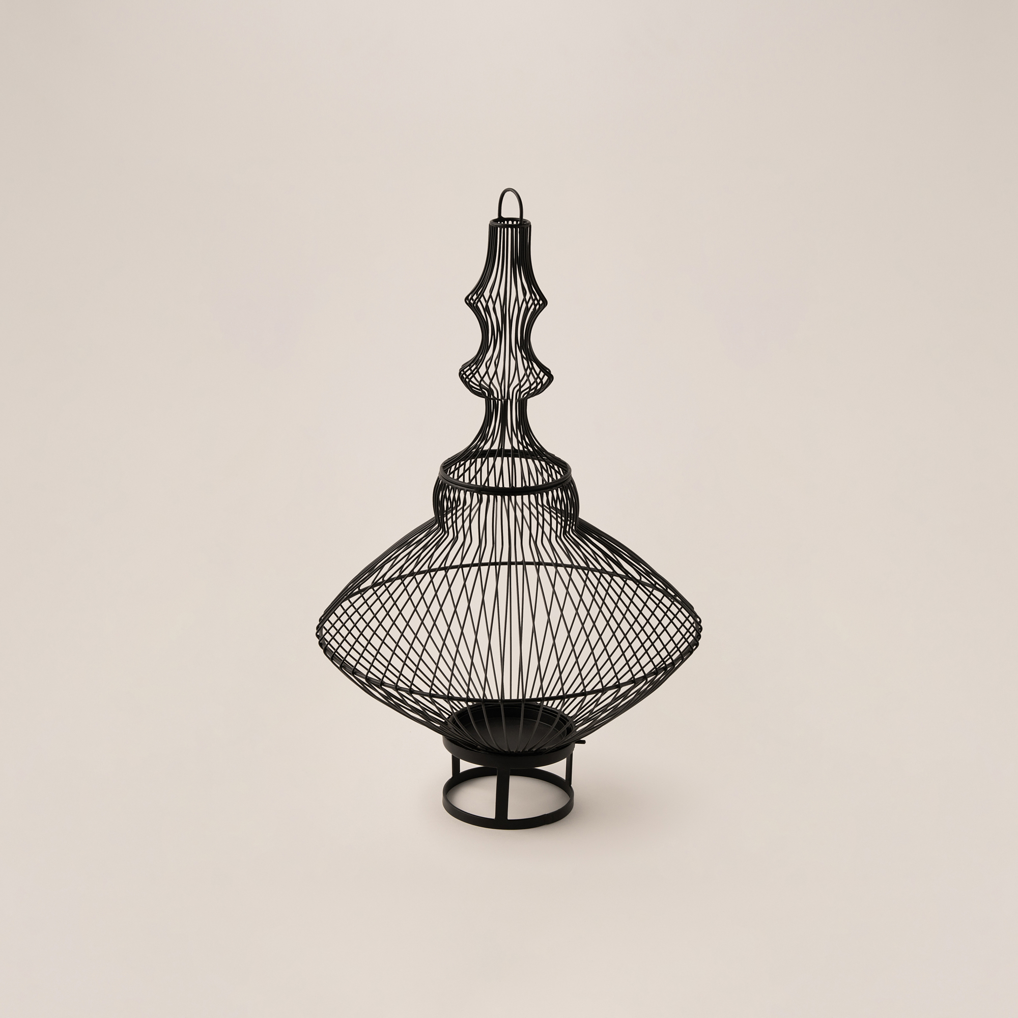 

Homez black wired metal candle holder 37*56 cm