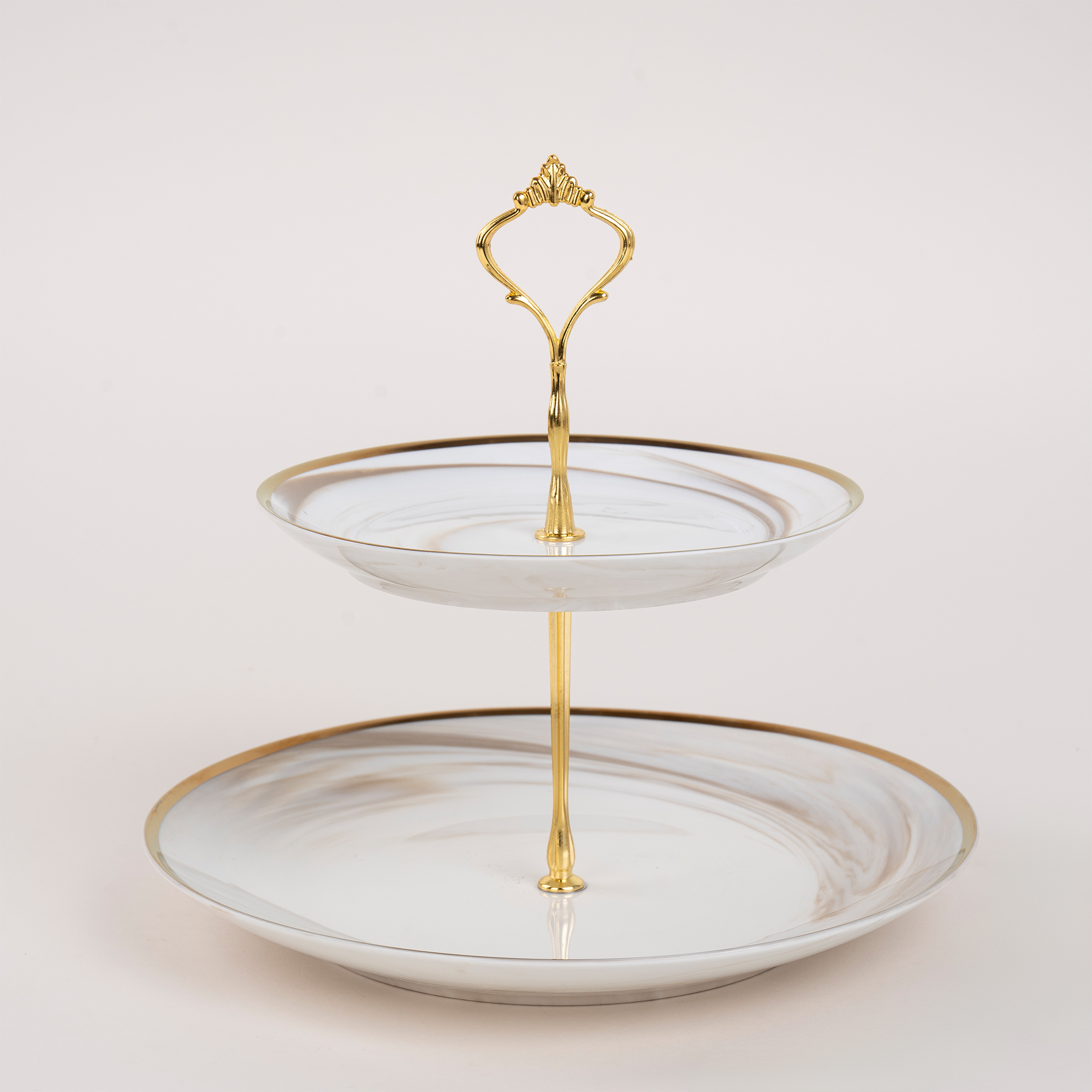

Honey Marble 2 Tier Cake Stand