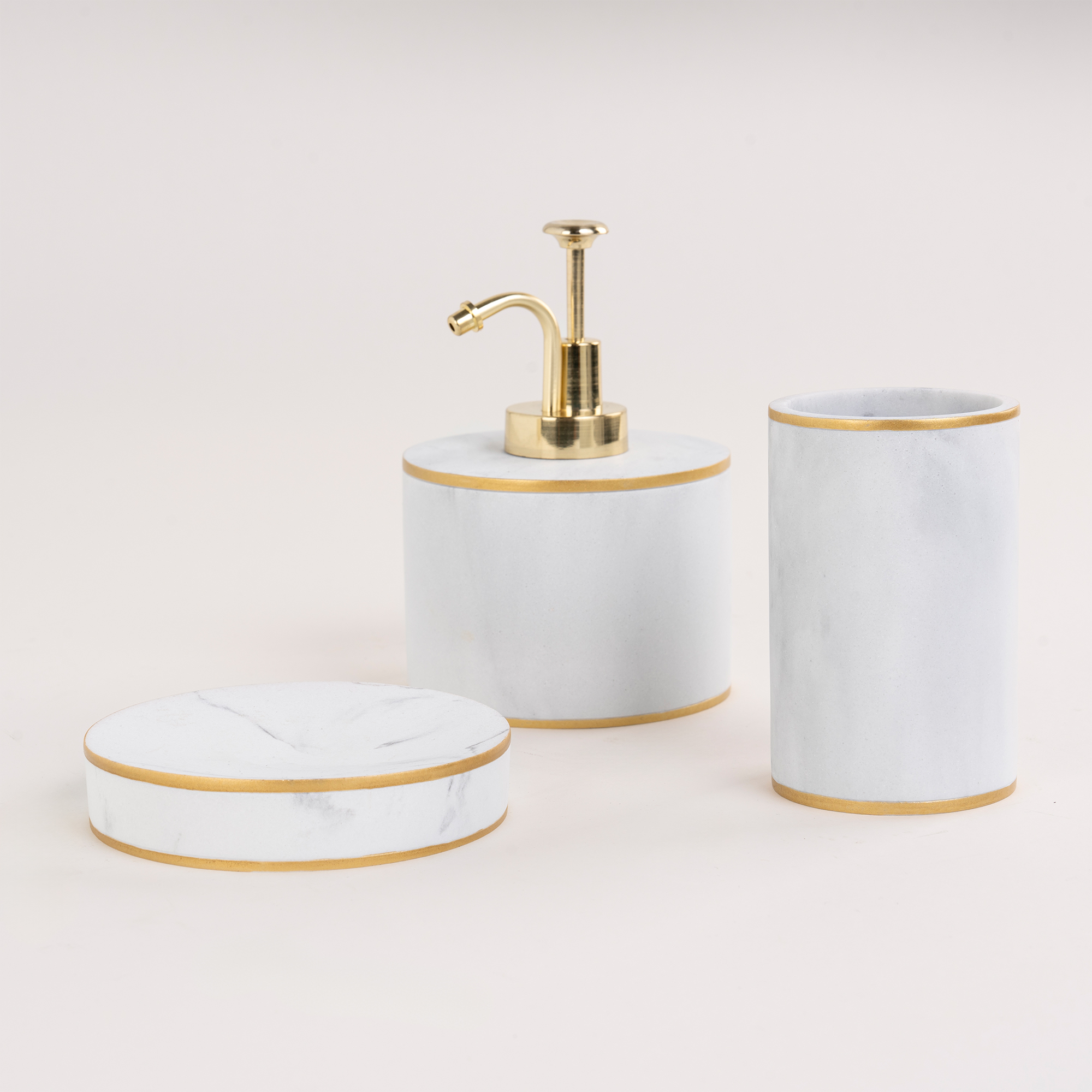 

Homez marble and gold 3 pcs bath set