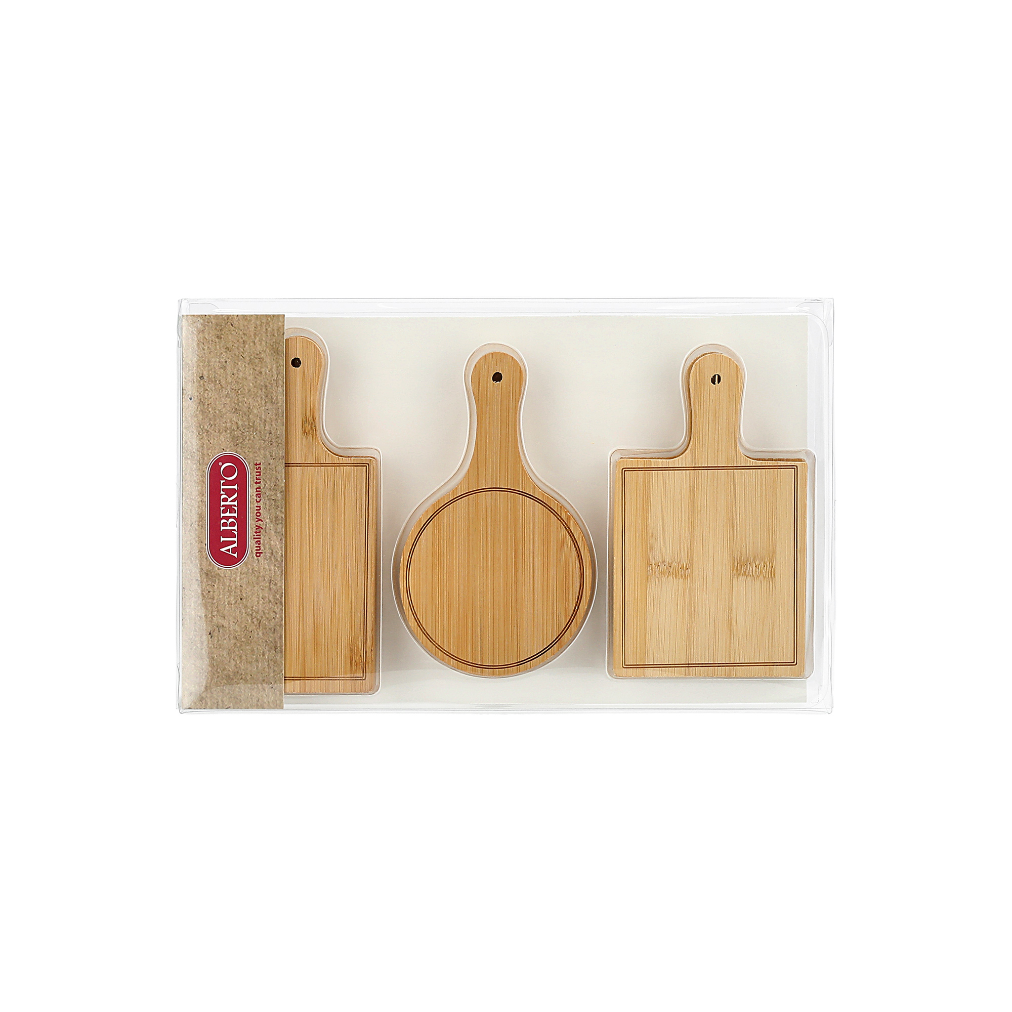 

6 Pcs Bamboo Serving Trays Set