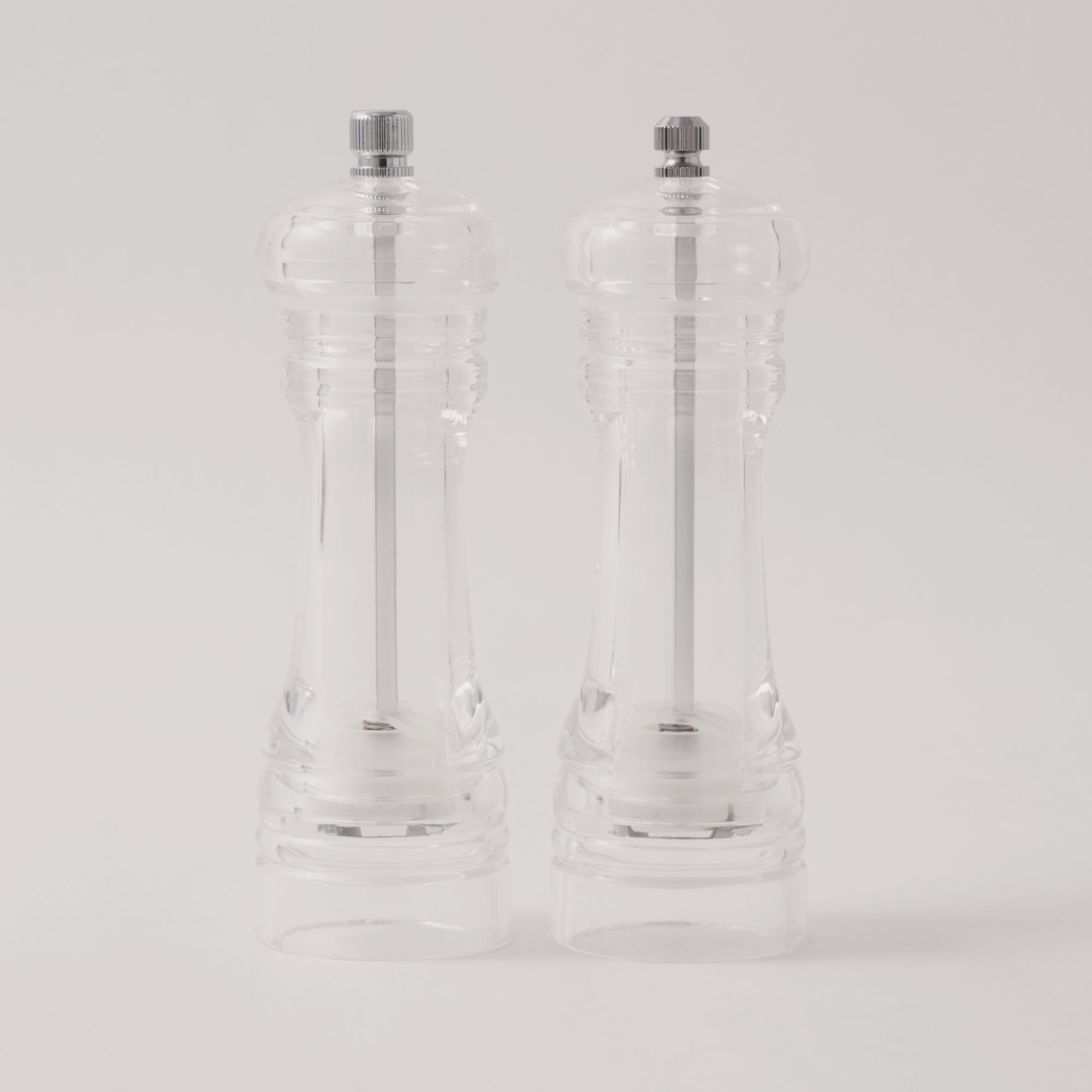 البرتو مطحنة ملح وفلفل أكريليك قطعتين 5.1*5.1*16.7 سم