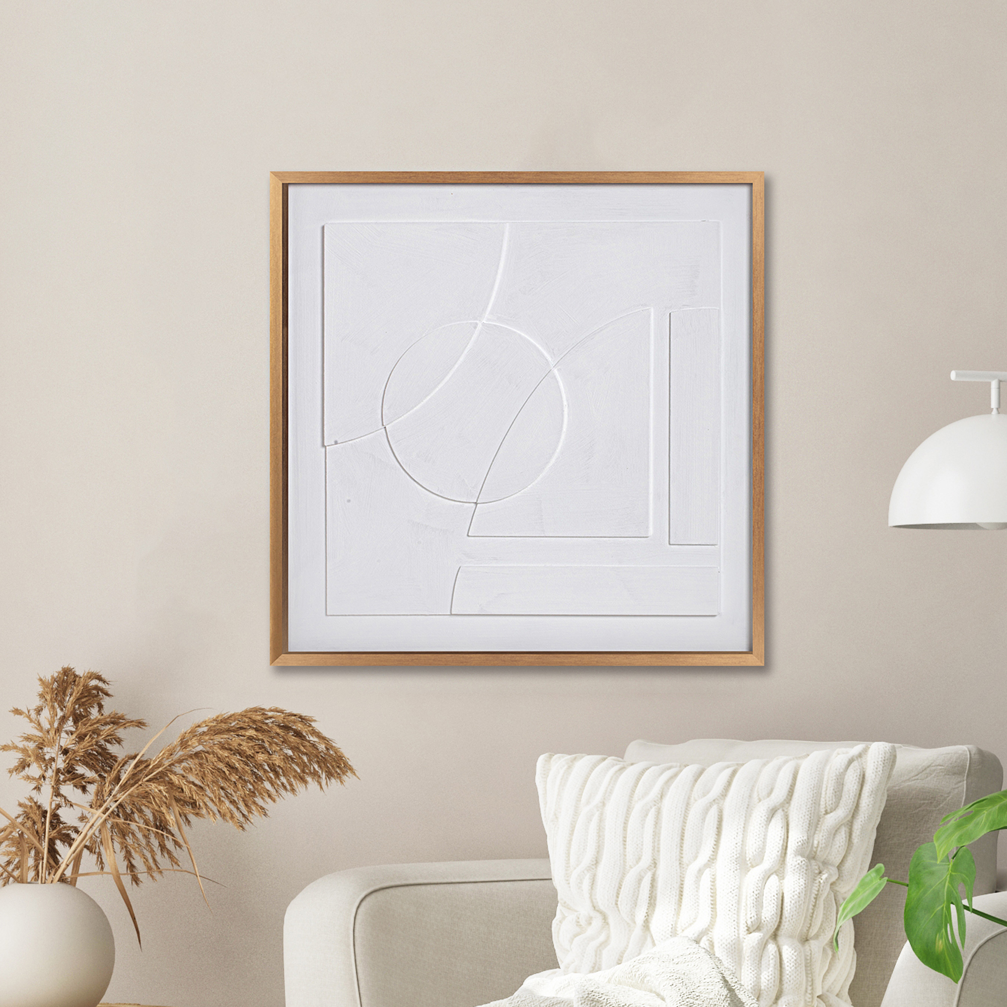 

Homez modern hand painting on canvas in frame 60*60cm