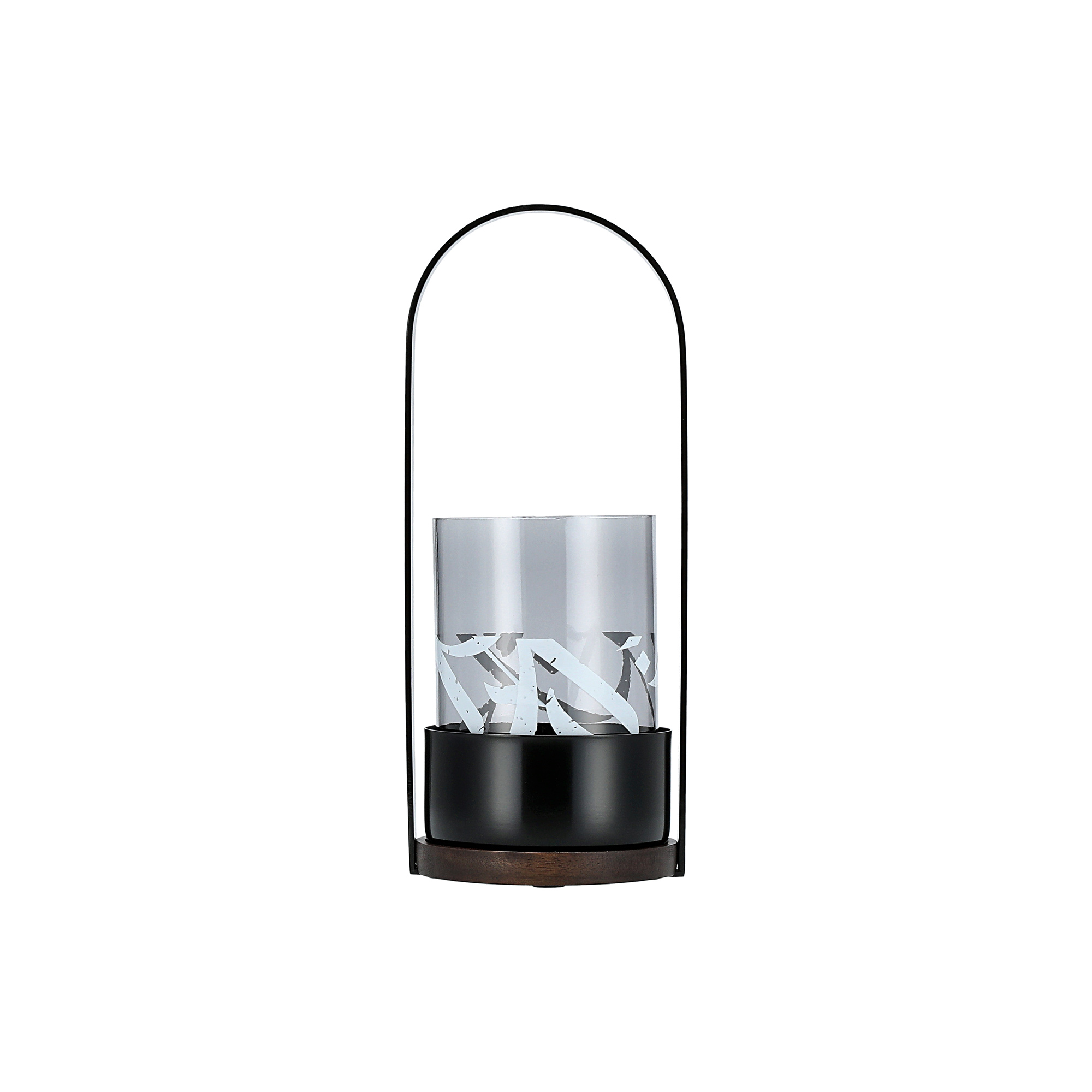 

Salam Metal and Glass Candle Holder Dia 13 *Ht: 30 Cm