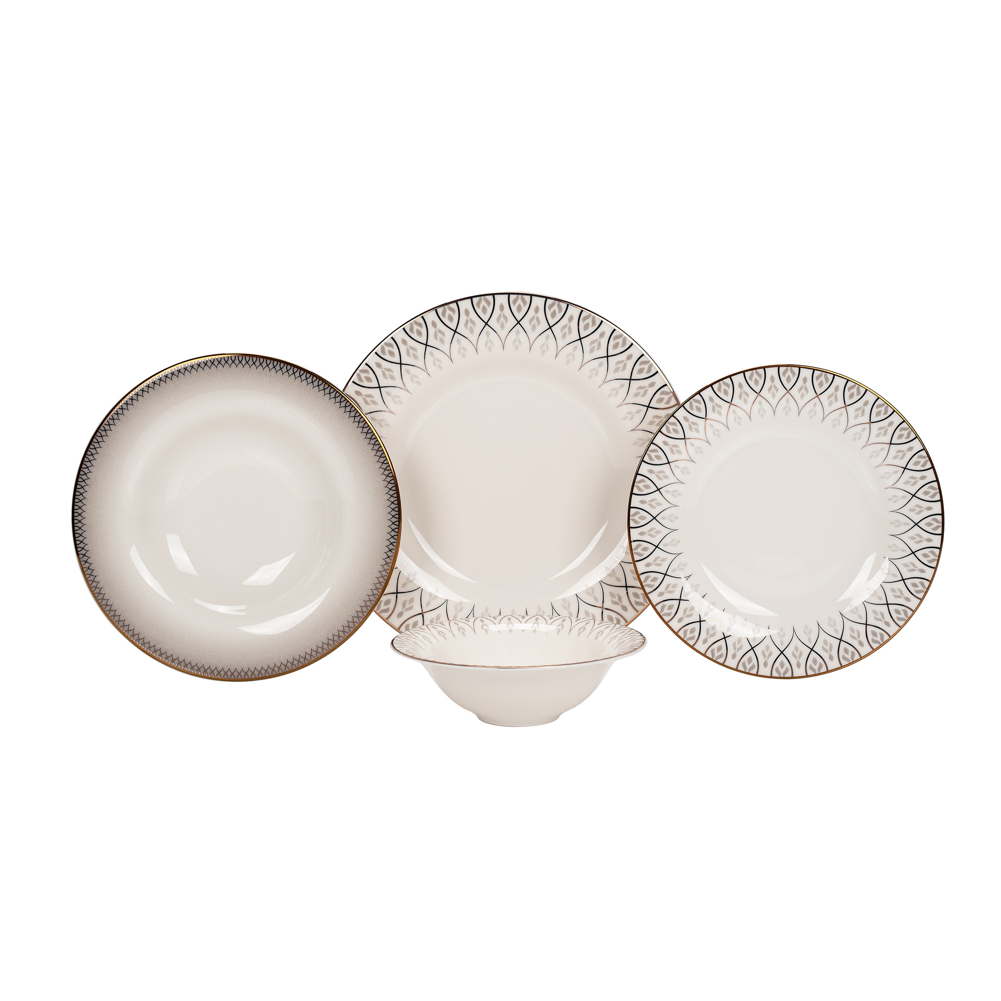 

Porland 16 Pcs Dinner Set Serve 4 Person,Sweet Romantic