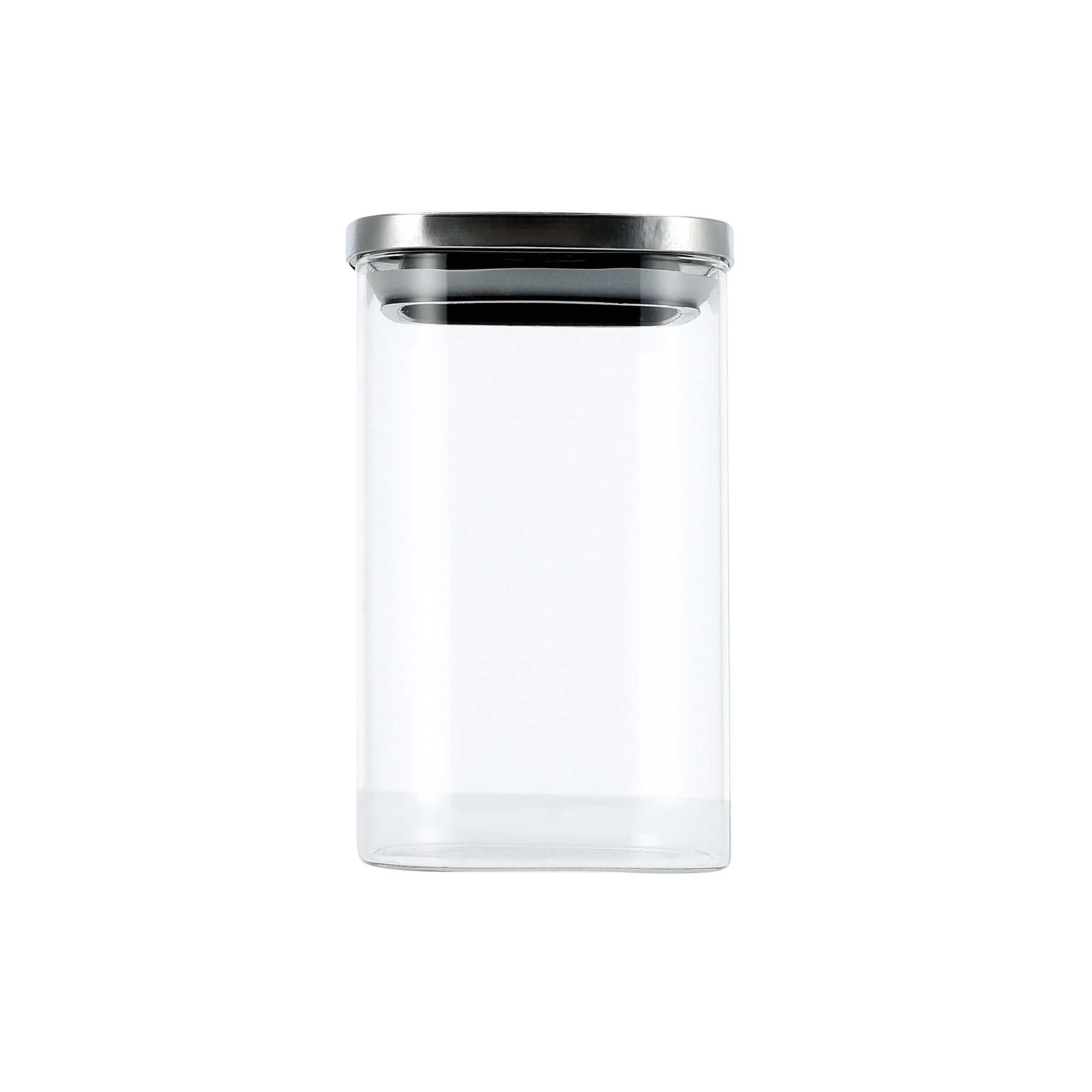 

Glass Storage Jar With Metal Lid
