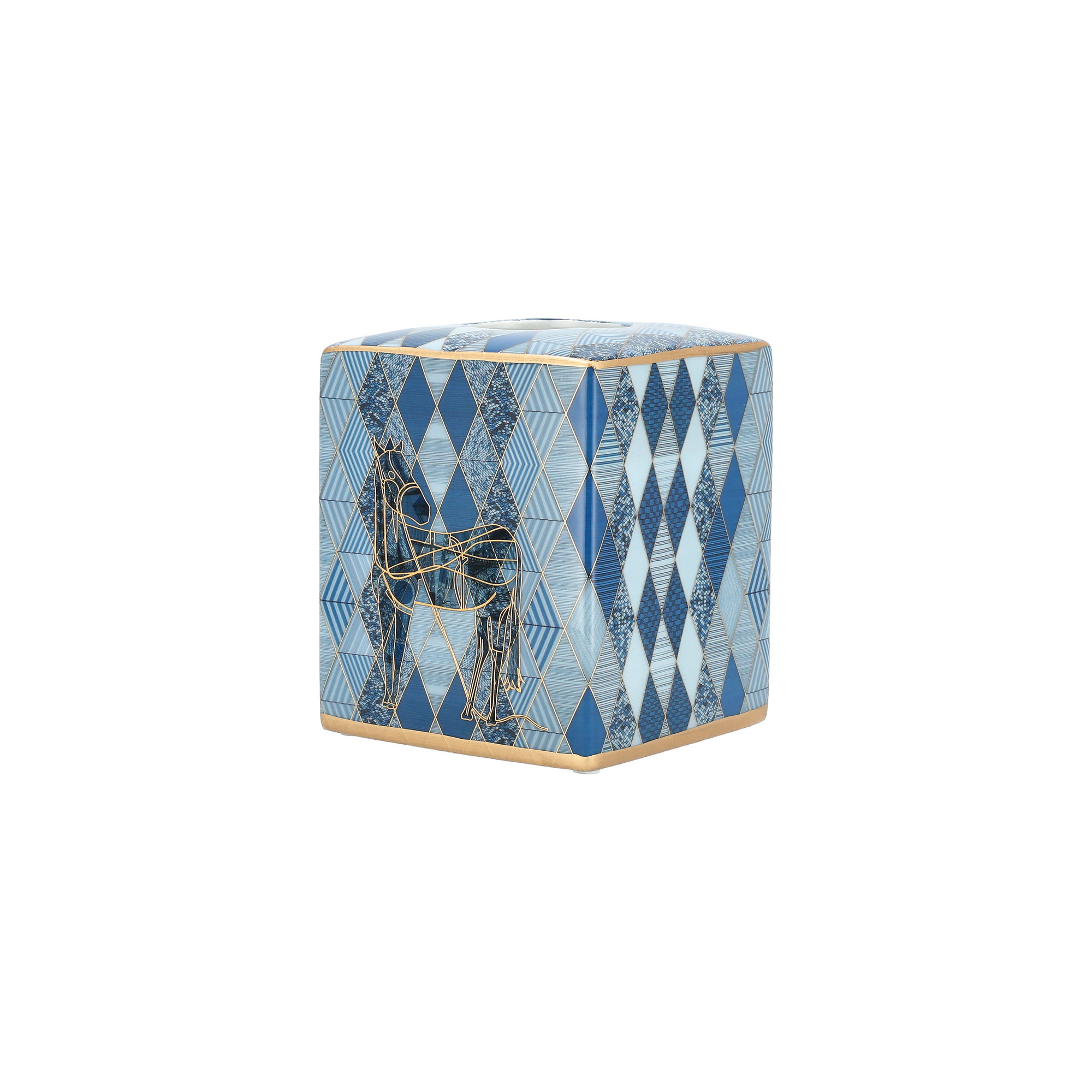 

Tissue Box Plaid Horse