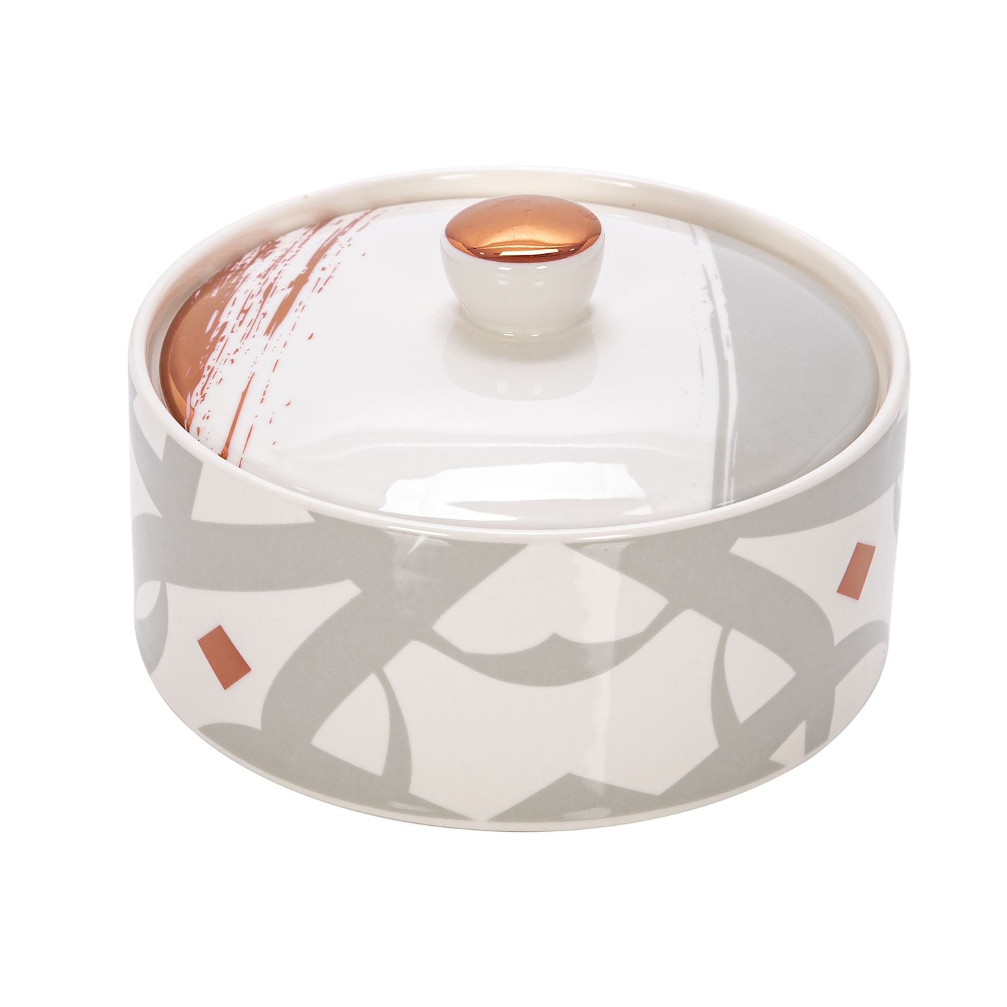 

Lamesa 1Pc Porcelain Date Bowl Ingenuity Rosegold&Gray 12.50Cm