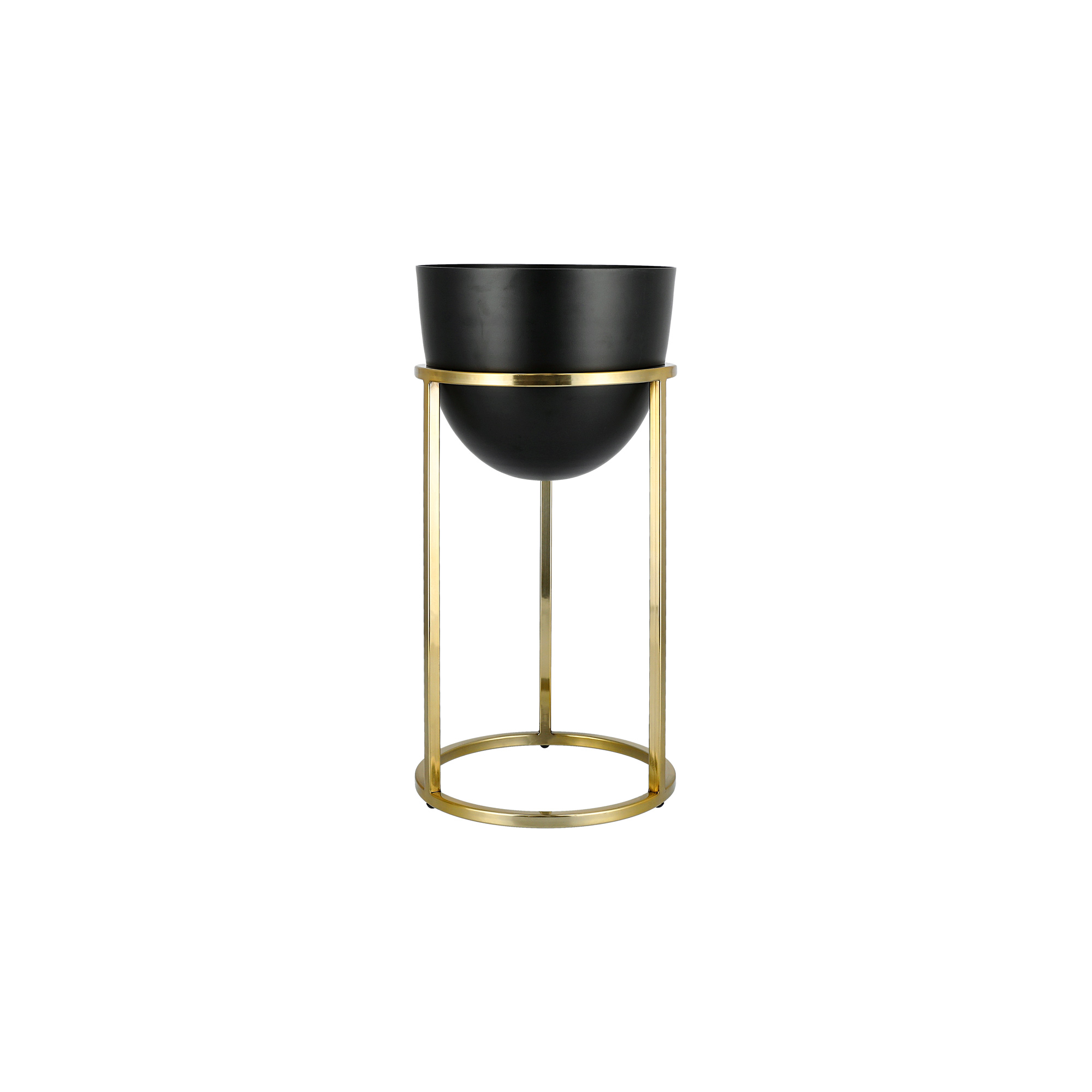 

Planter Black On Gold Stand