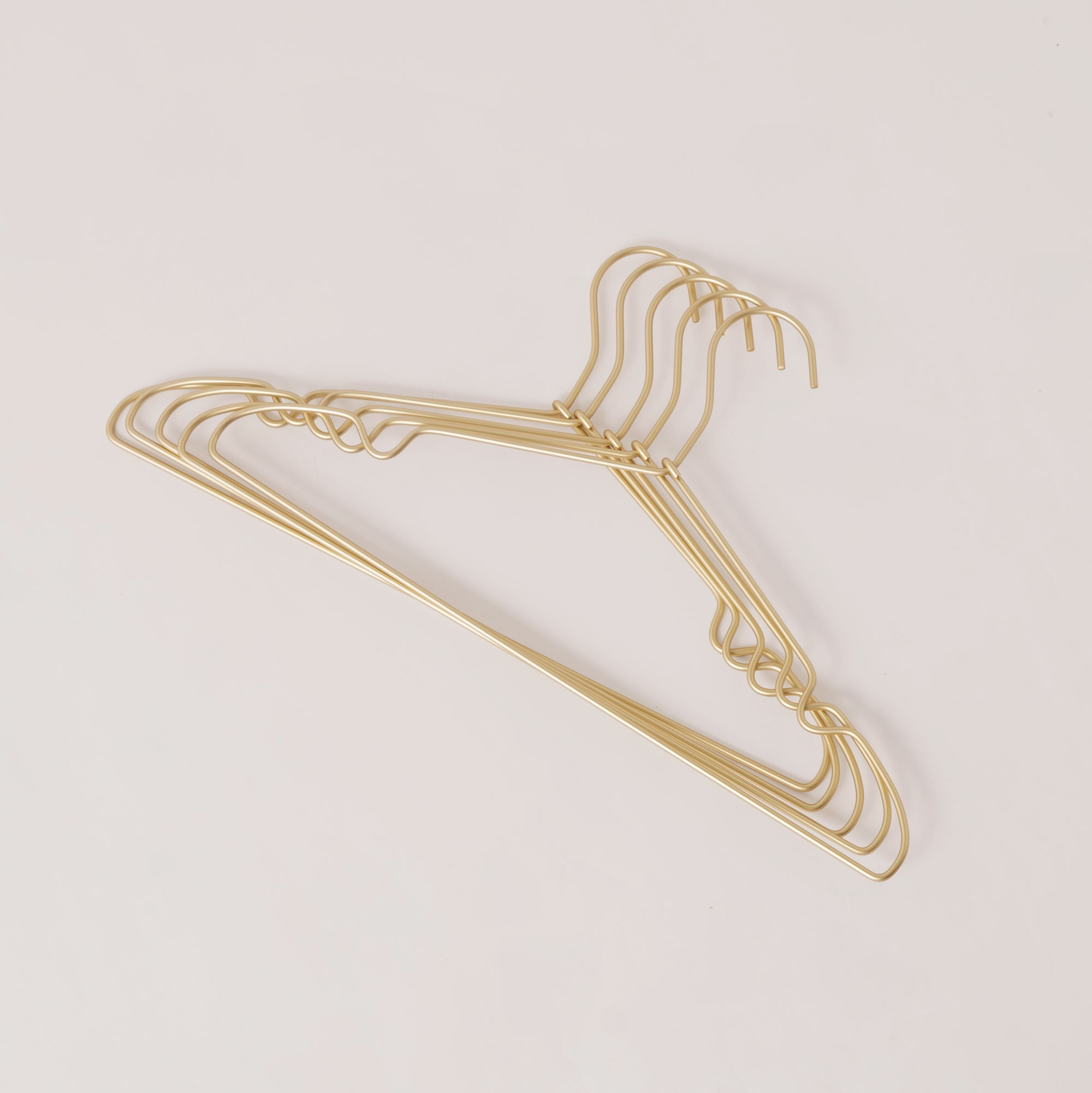 هومز علاقة ملابس 5 قطع الومنيوم، ذهبي 36*36*24 سم