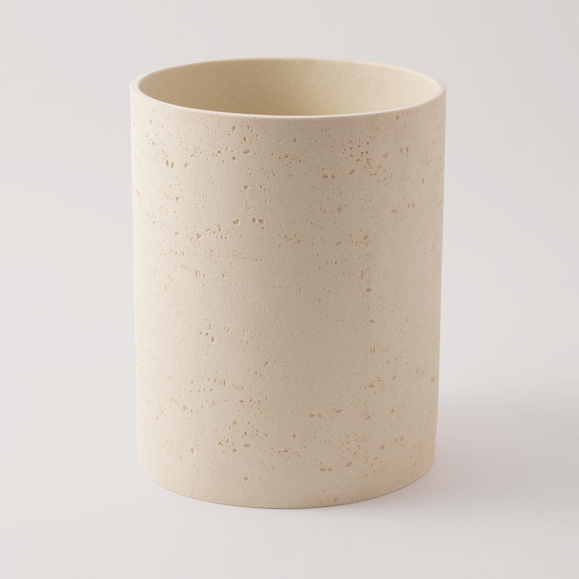 Homez Polyresin Waste Bin, Beige 20.5*20.5*25.5Cm