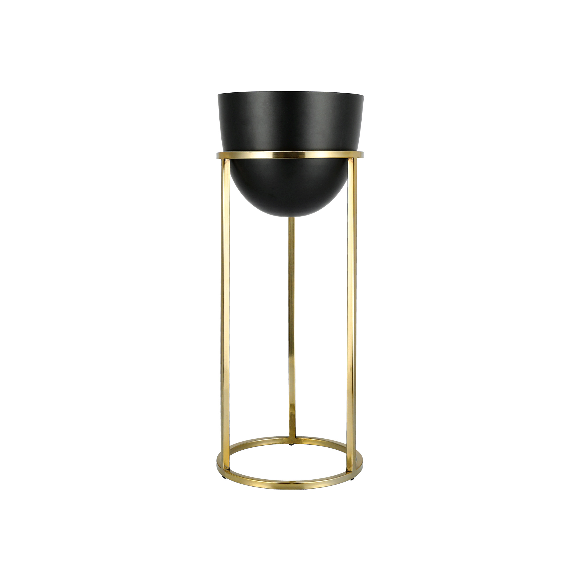 

Planter Black On Gold Stand