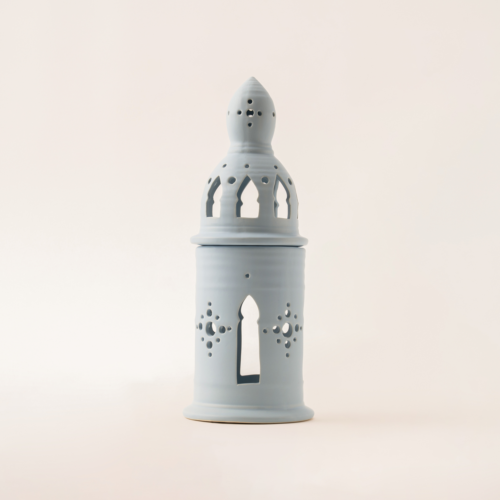 

Homez light blue ceramic candle holder 13.5*13.5*35.2 cm