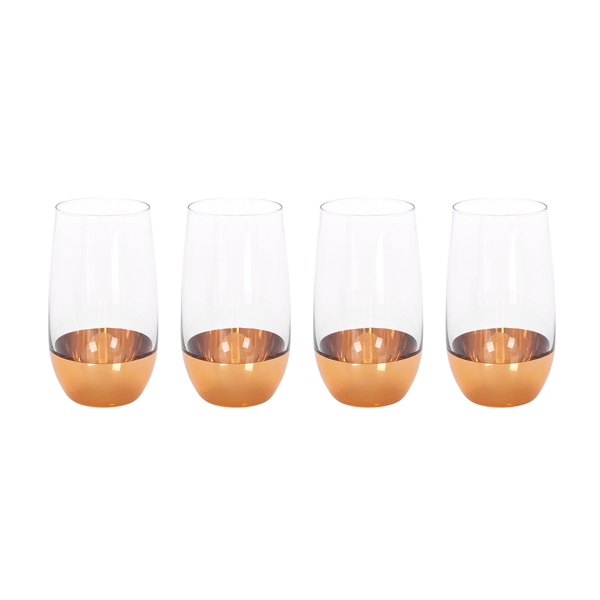 

Glass Tall Tumblers Bottom Plating Gold