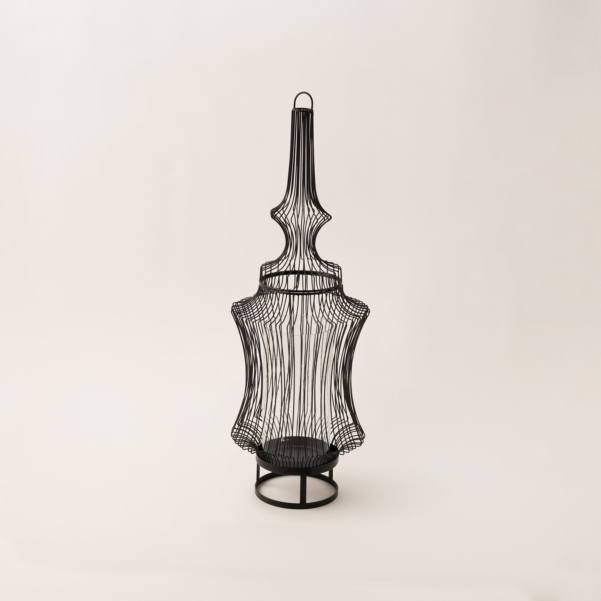 

Homez black wired metal candle holder 25*70 cm