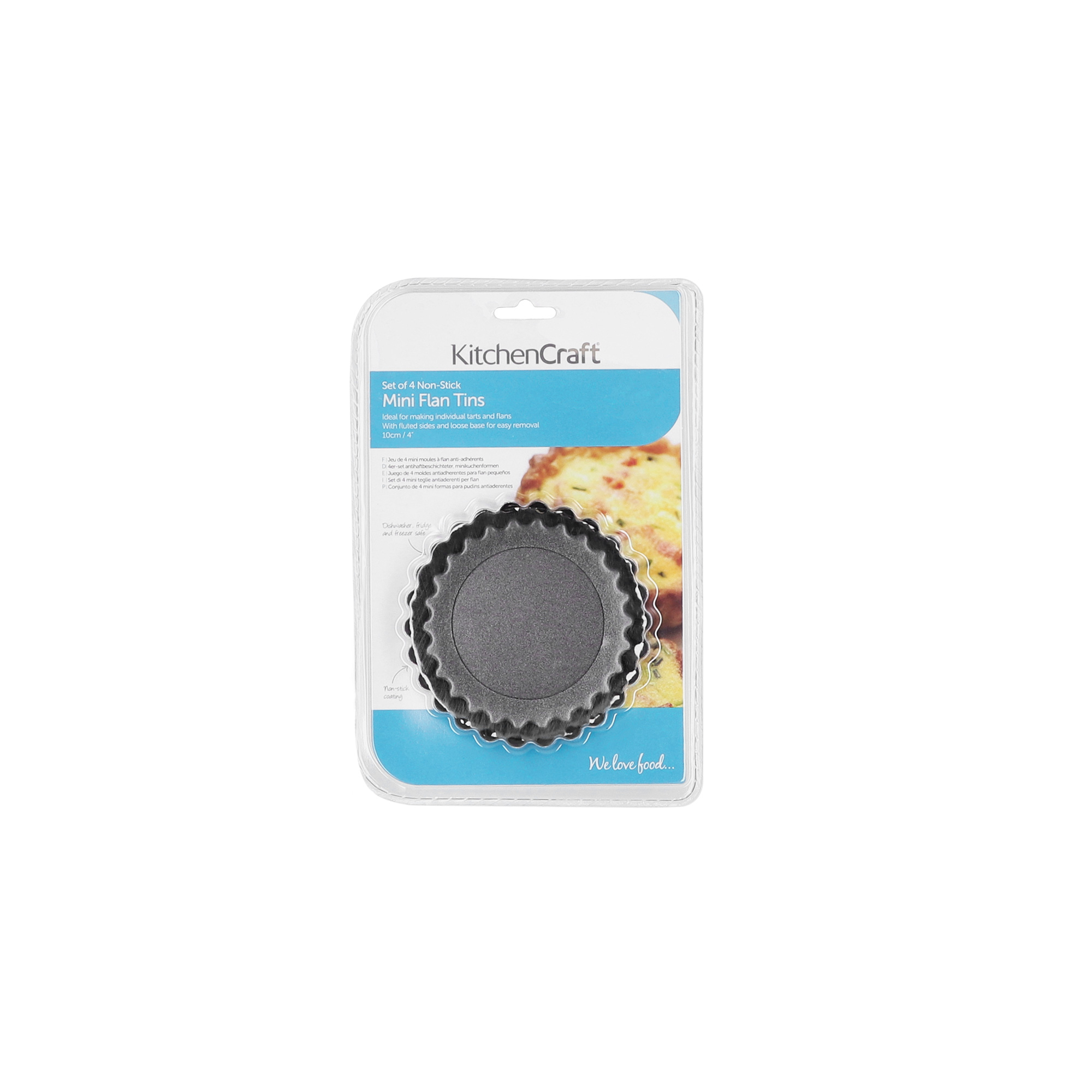 

4 Pcs Mini Flan/Tart Tin Set Of 4 Non Stick