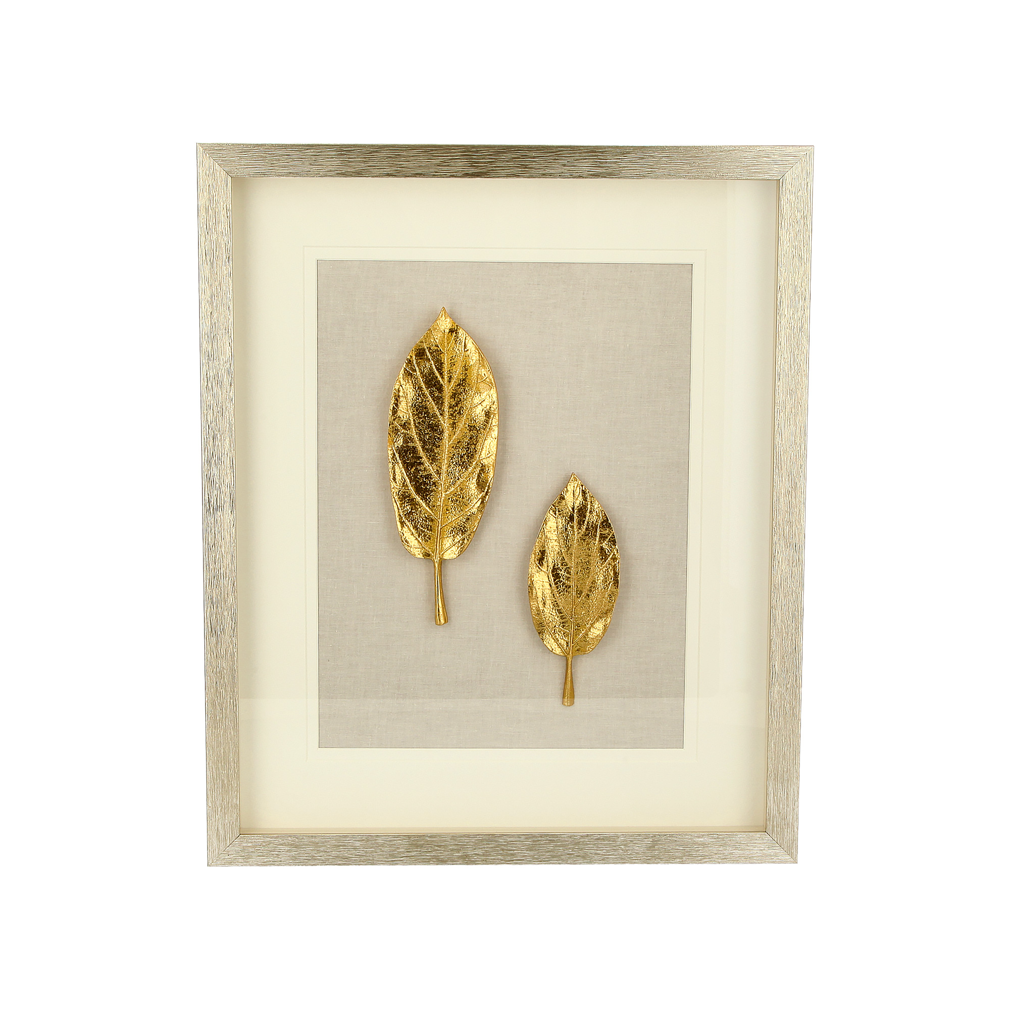 

Shadow Box With Frame Golden Leaf Silver