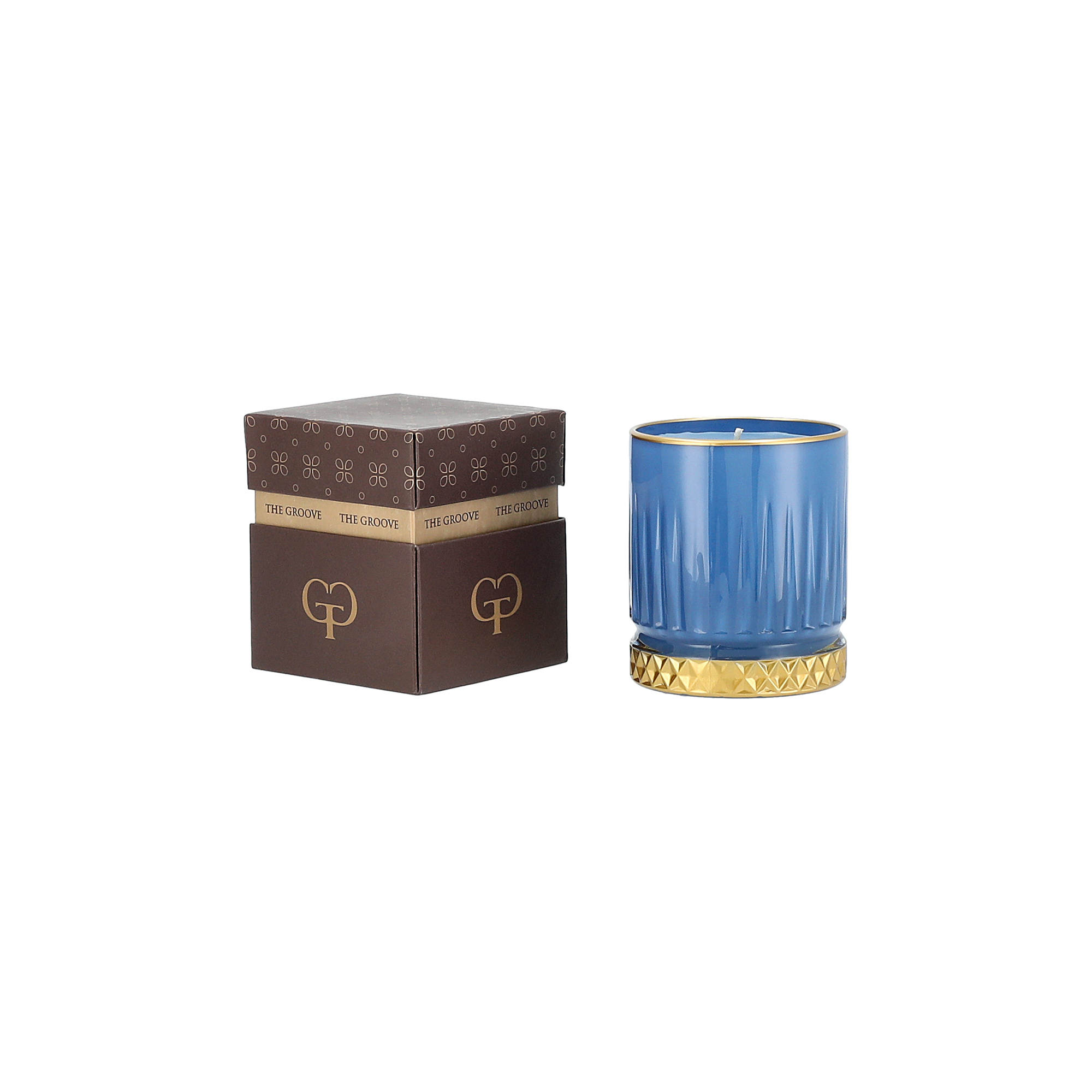 

Gloria gold candle 8.5*9.5 Cm Blue