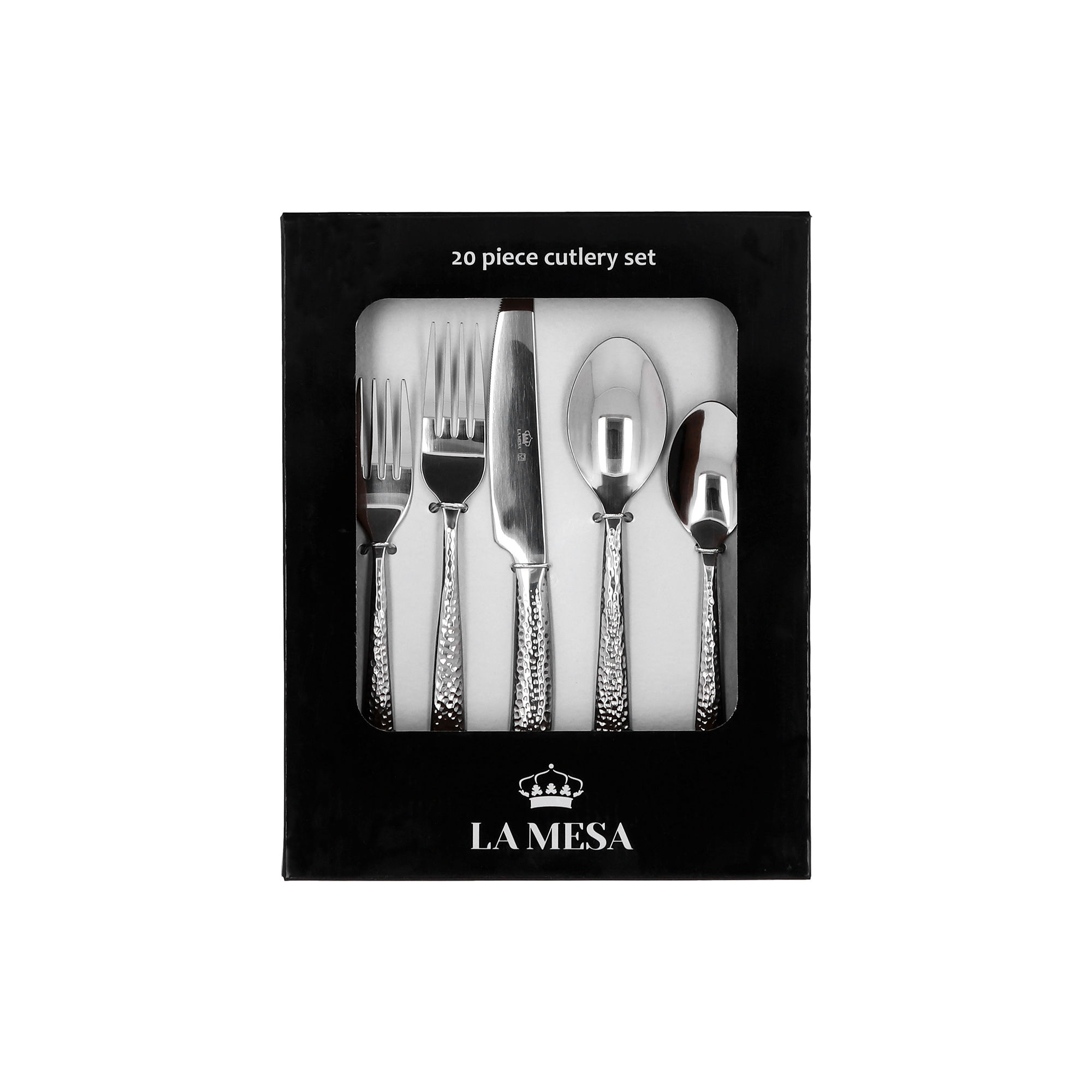 

La Mesa silver stainless steel cutlery set 20 pc