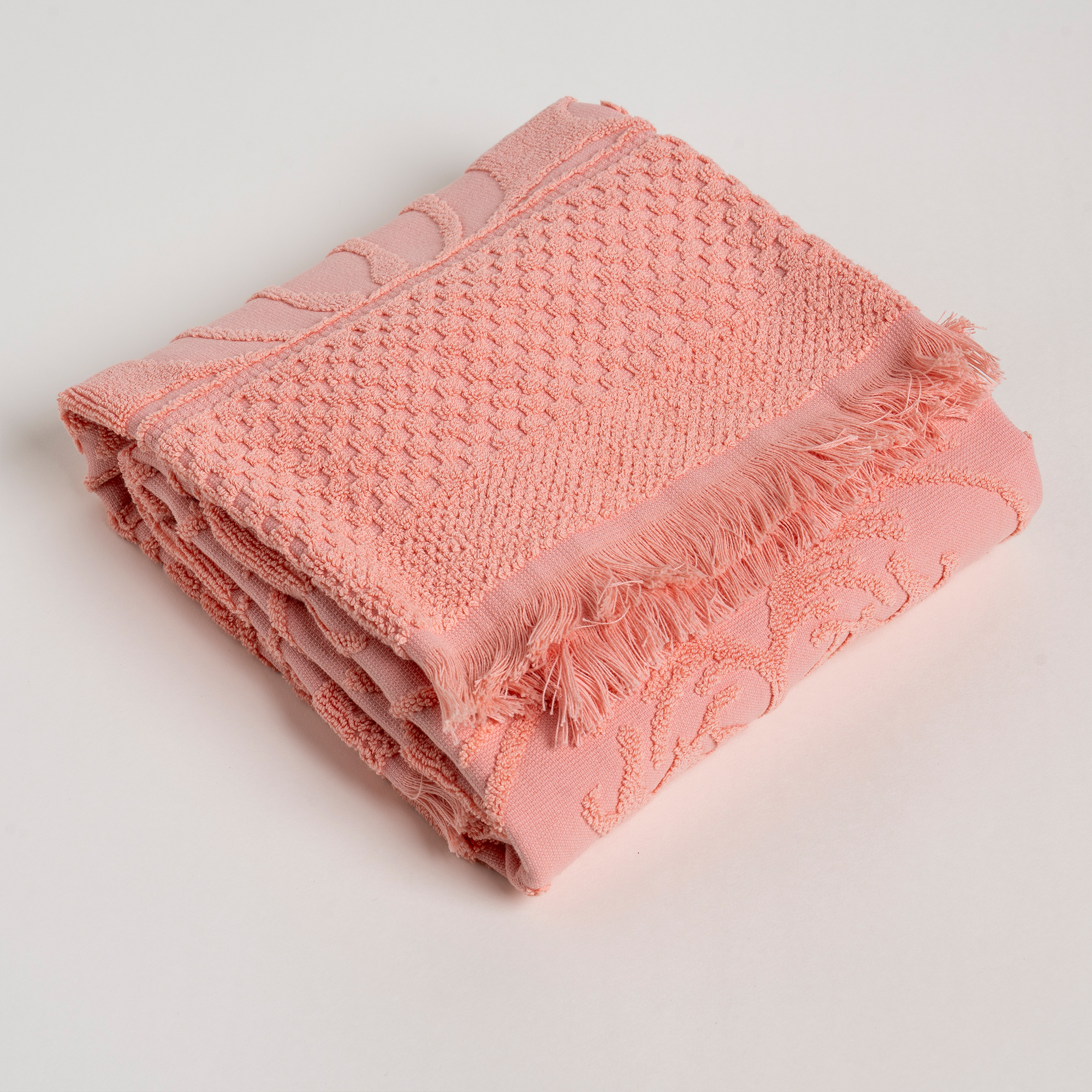 

Jacquard/cotton bath towel, peach 70*140 cm