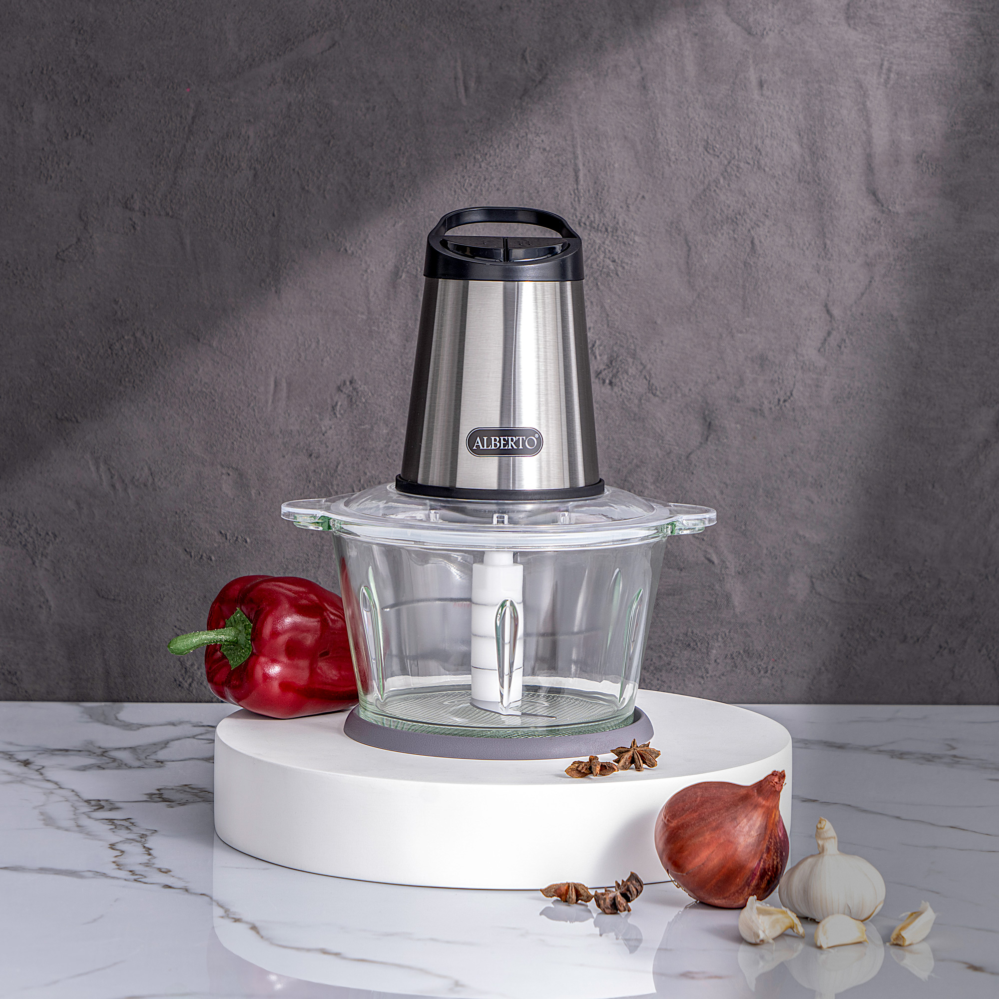 

Alberto 2 speeds 300W quad blade chopper