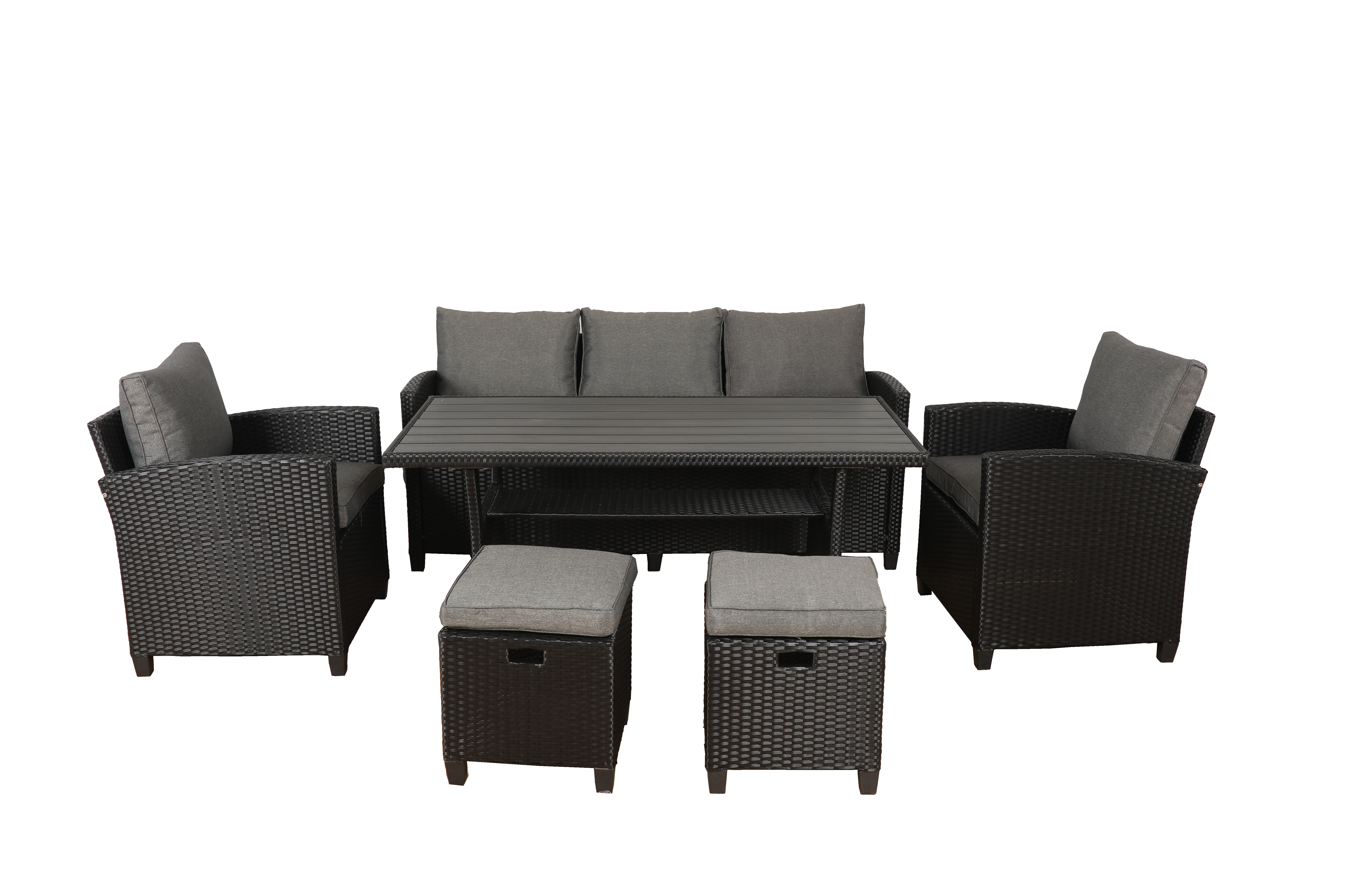

Dining Set 6 pcs Gray