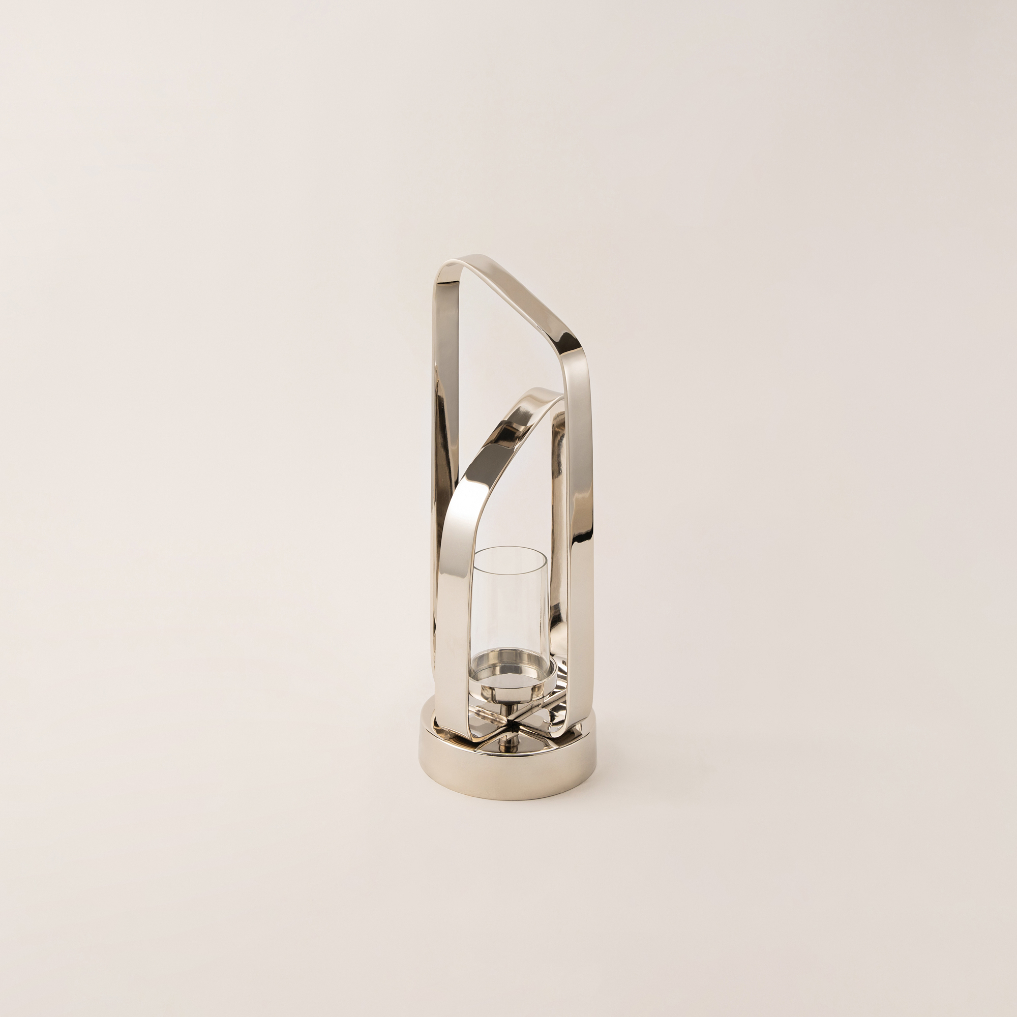 

Homez silver stainless steel candle holder 17*17*43 cm